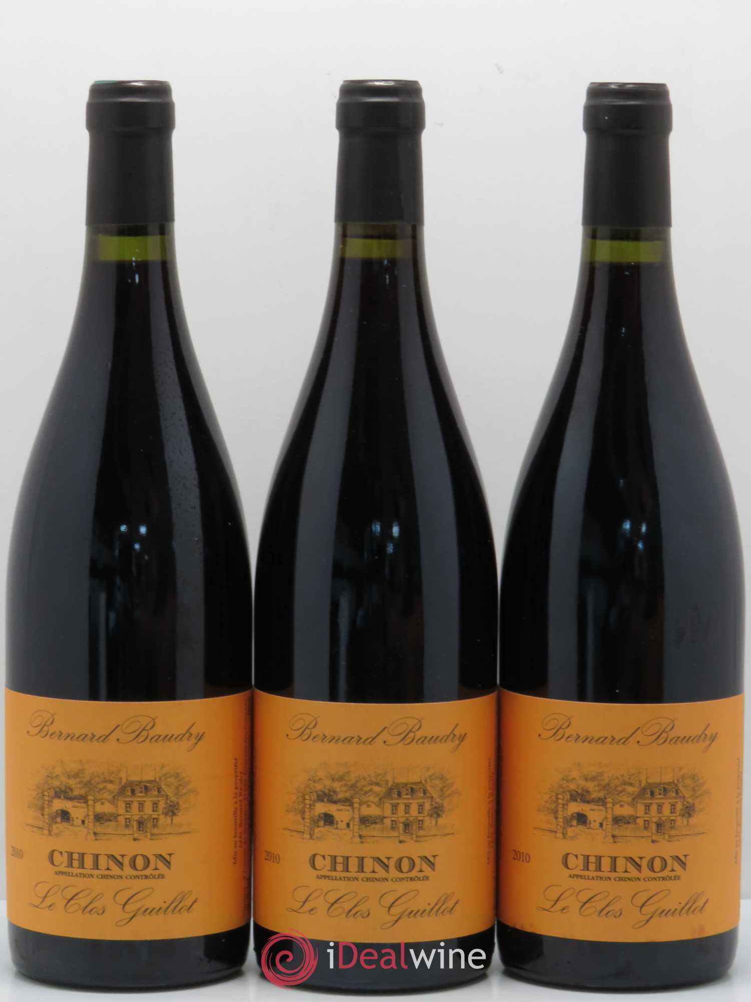 Chinon Le Clos Guillot Bernard Baudry 2010 - Lot de 3 bouteilles - 0