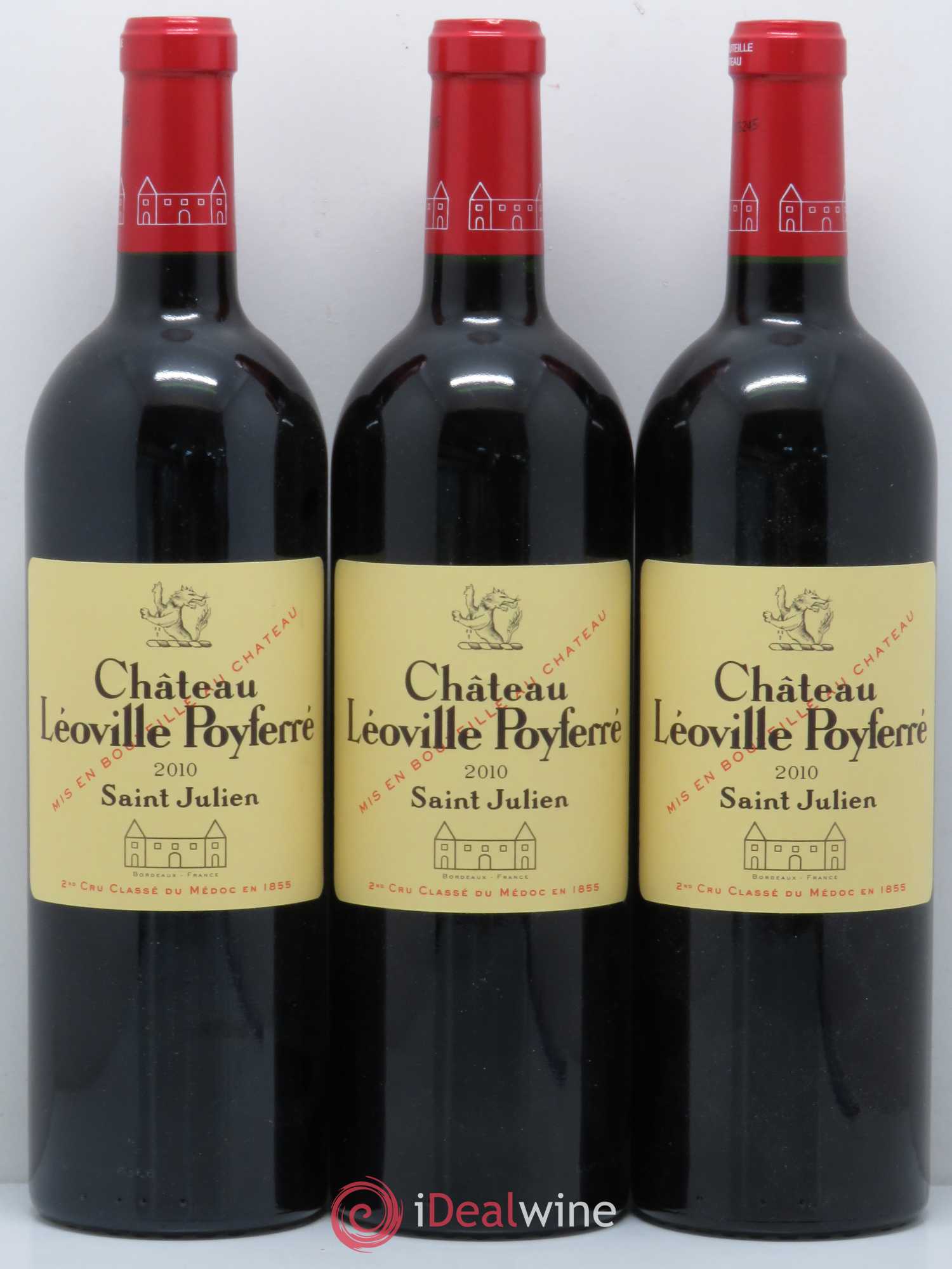 Château Léoville Poyferré 2ème Grand Cru Classé 2010 - Lot de 3 bouteilles - 0