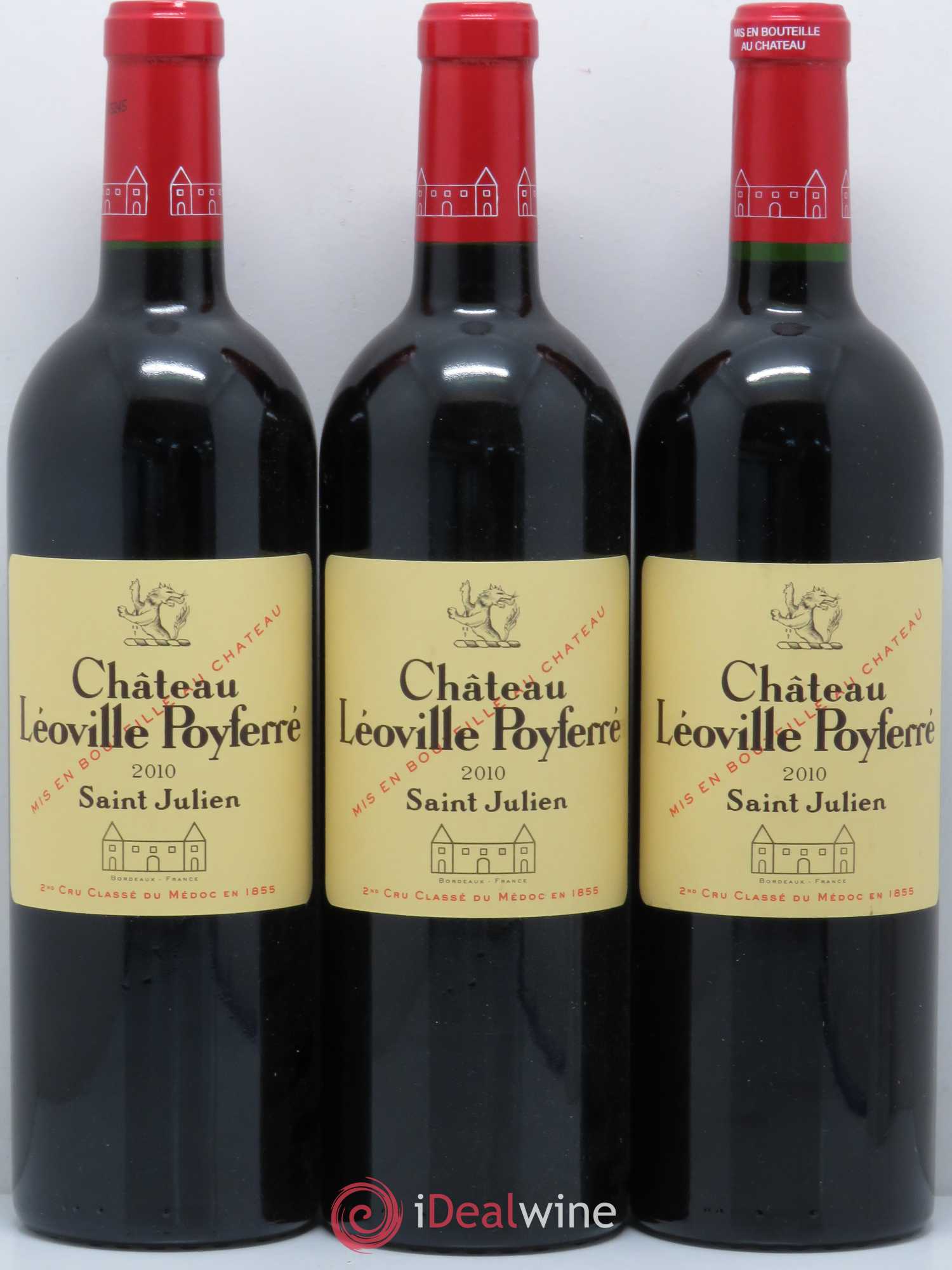 Château Léoville Poyferré 2ème Grand Cru Classé 2010 - Lot de 3 bouteilles - 0