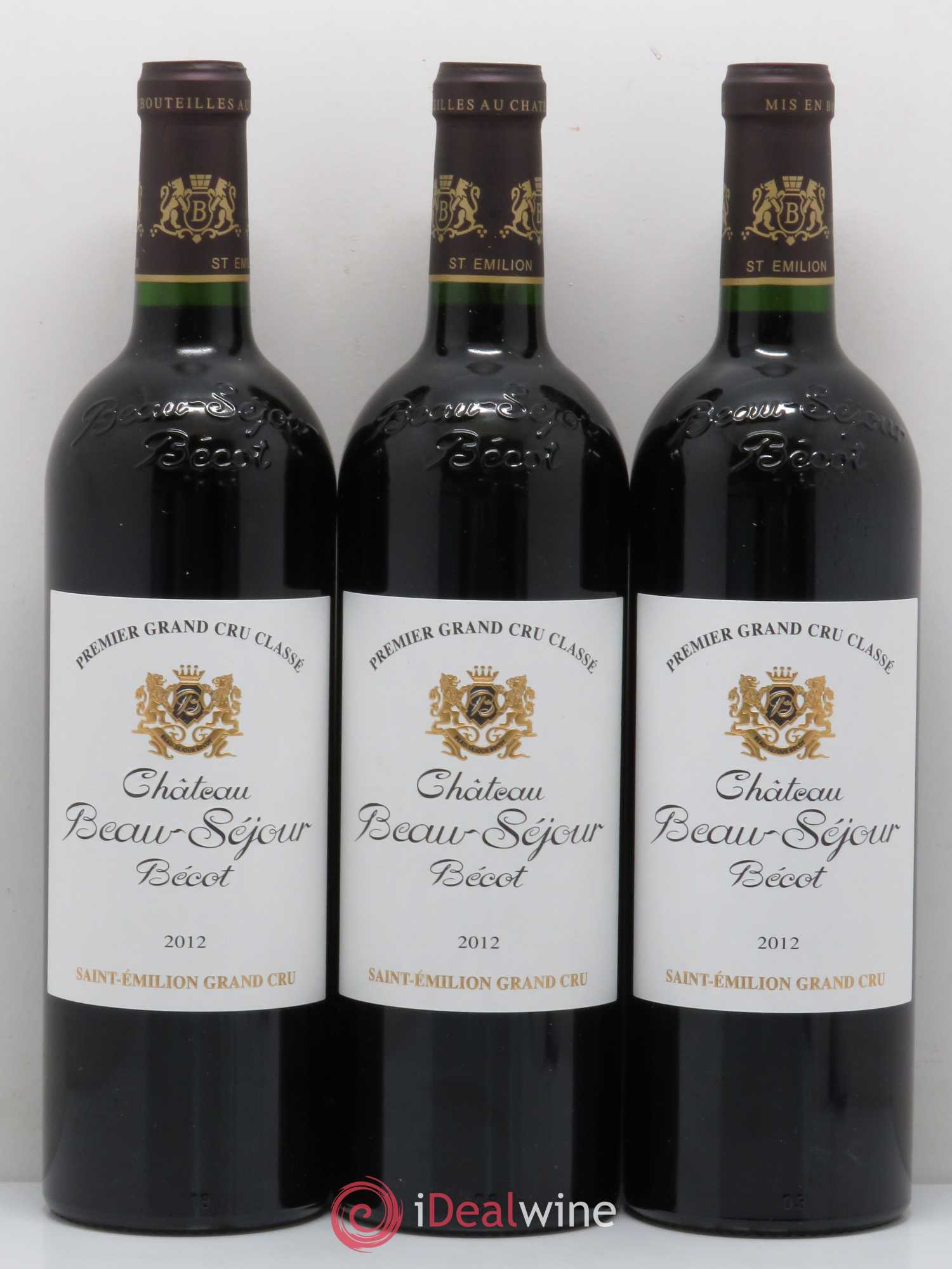 Château Beau-Séjour Bécot 1er Grand Cru Classé B 2012 - Lot de 3 bouteilles - 0