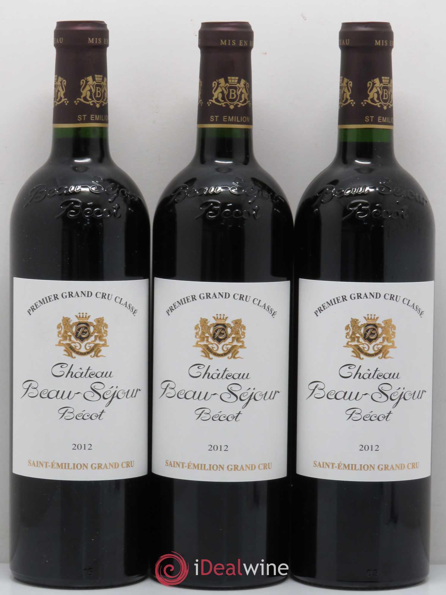 Château Beau-Séjour Bécot 1er Grand Cru Classé B 2012 - Lot de 3 bouteilles - 0