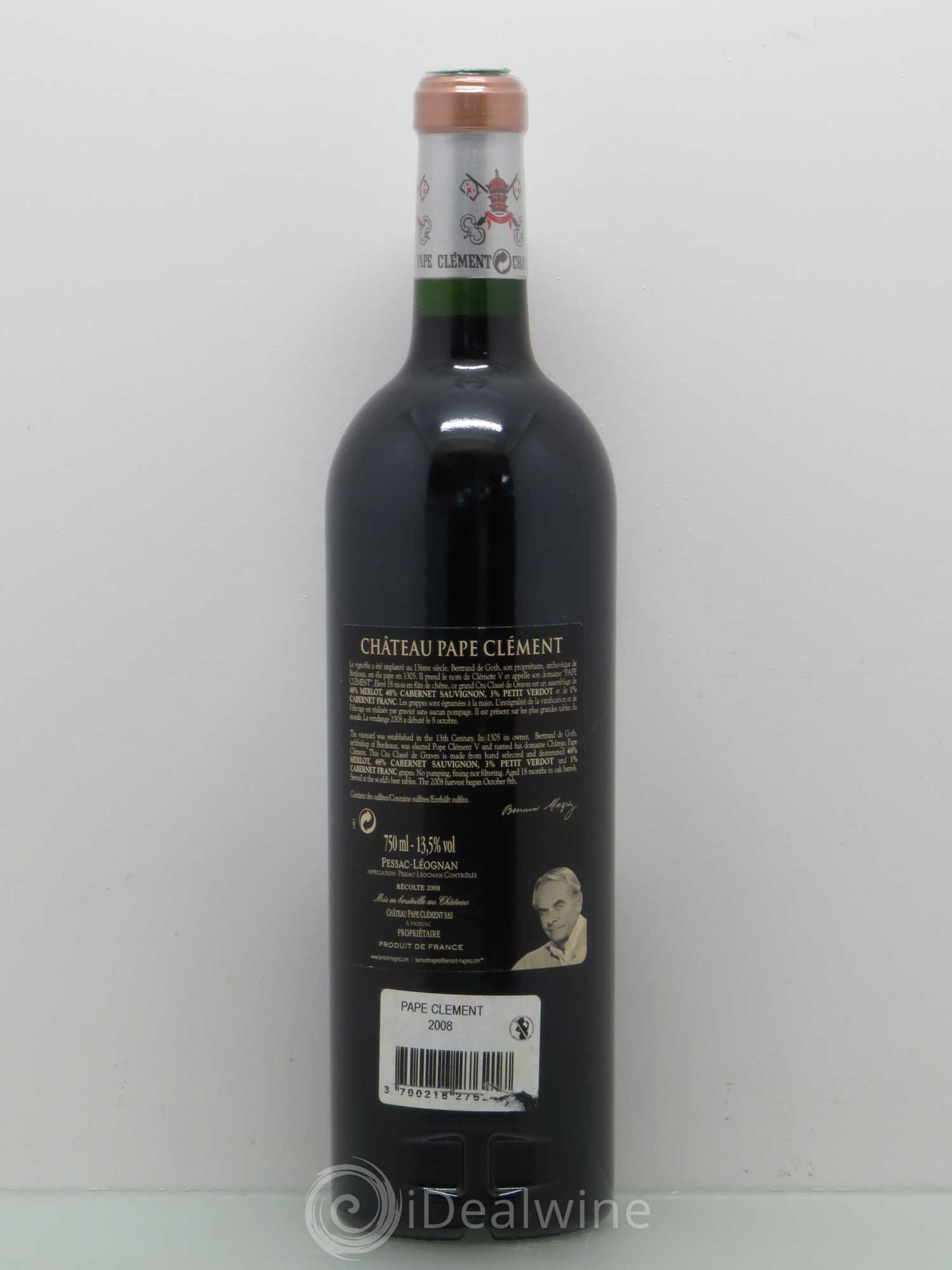Château Pape Clément Cru Classé de Graves 2008 - Lot de 1 bouteille - 1