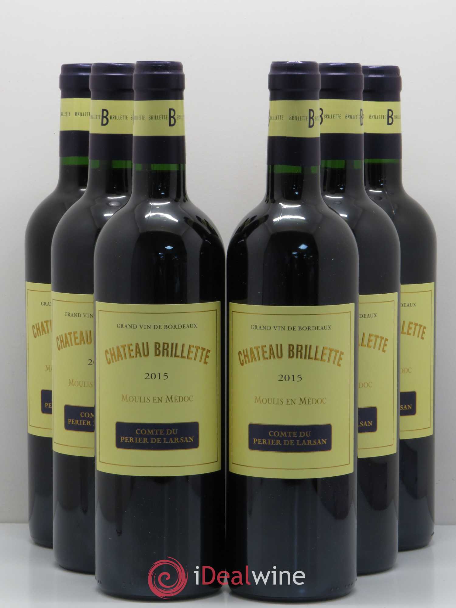 Château Brillette Cru Bourgeois 2015 - Lot de 6 bouteilles - 0