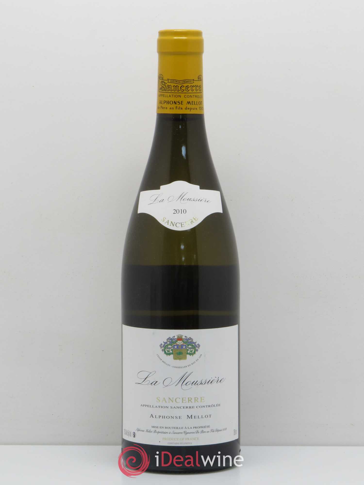 Sancerre La Moussière Alphonse Mellot 2010 - Lot de 1 bouteille - 0