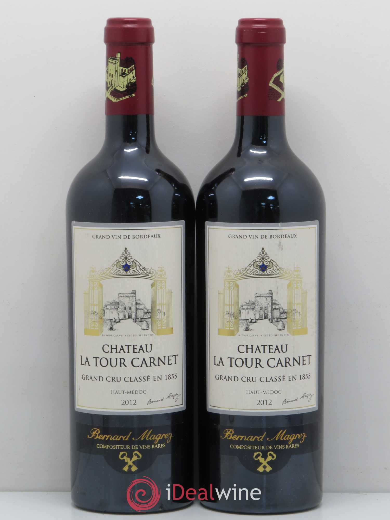 Château la Tour Carnet 4ème Grand Cru Classé 2012 - Lot de 2 bouteilles - 0