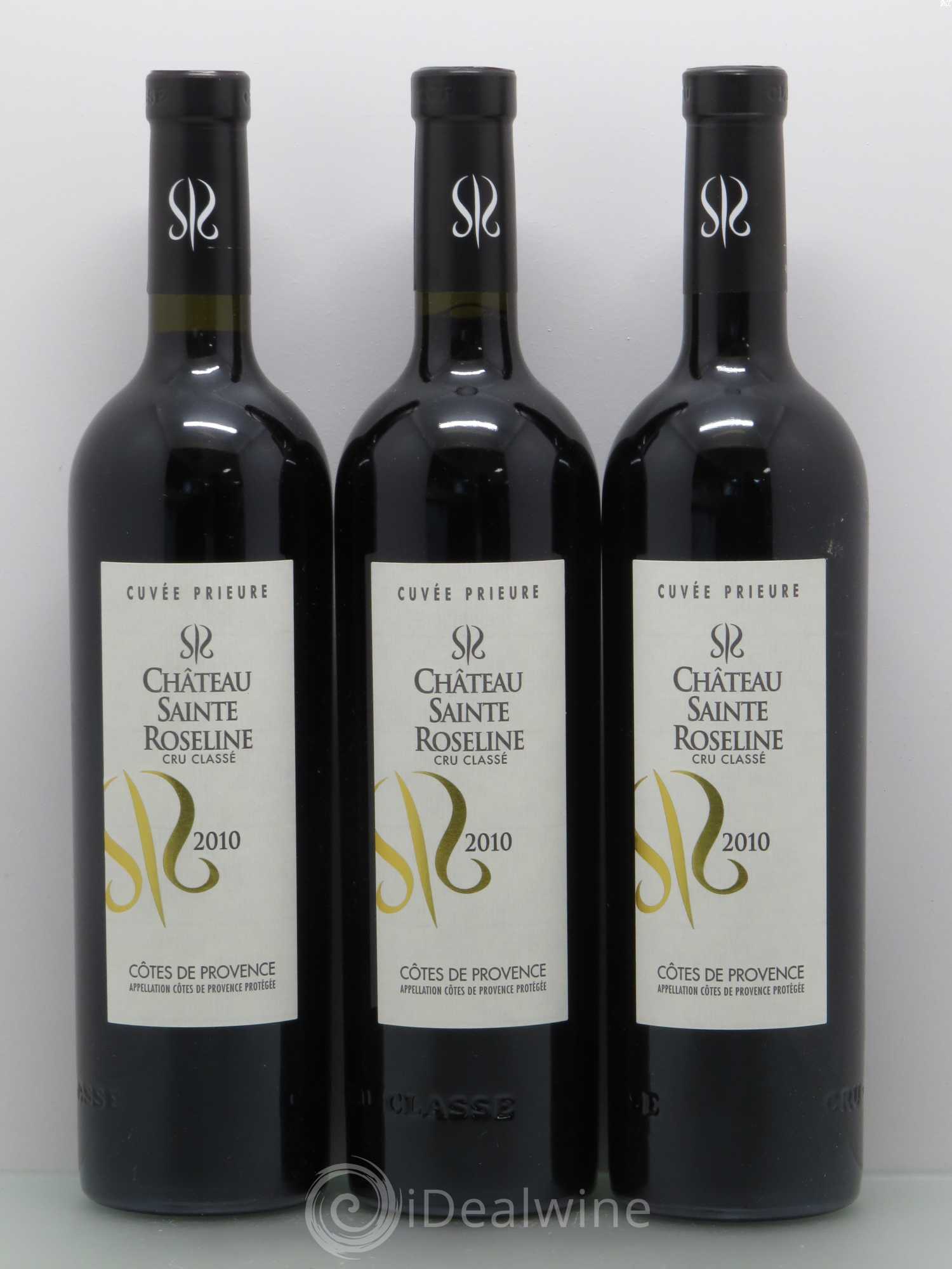 Côtes de Provence Château Sainte-Roseline Le Prieuré Cuvée Prieure (sans prix de réserve) 2010 - Posten von 3 Flaschen - 0