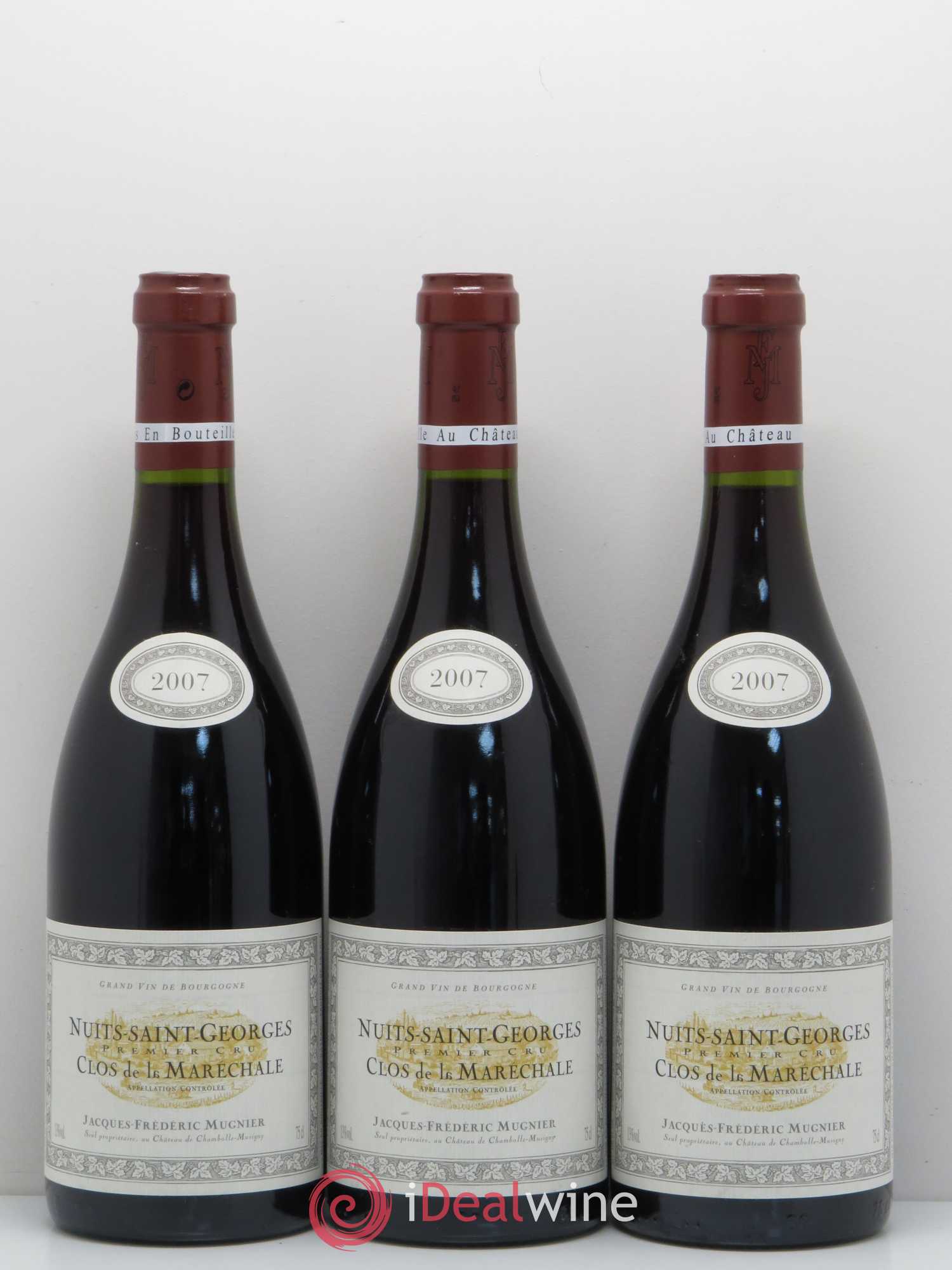 Nuits-Saint-Georges 1er Cru Clos de La Maréchale Jacques-Frédéric Mugnier 2007 - Lot de 3 bouteilles - 0