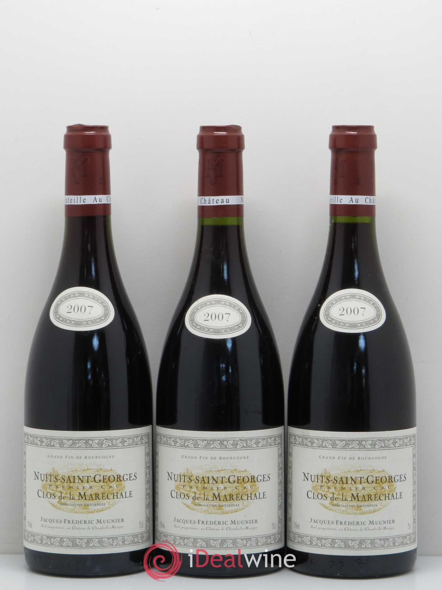 Nuits-Saint-Georges 1er Cru Clos de La Maréchale Jacques-Frédéric Mugnier 2007 - Lot de 3 bouteilles - 0
