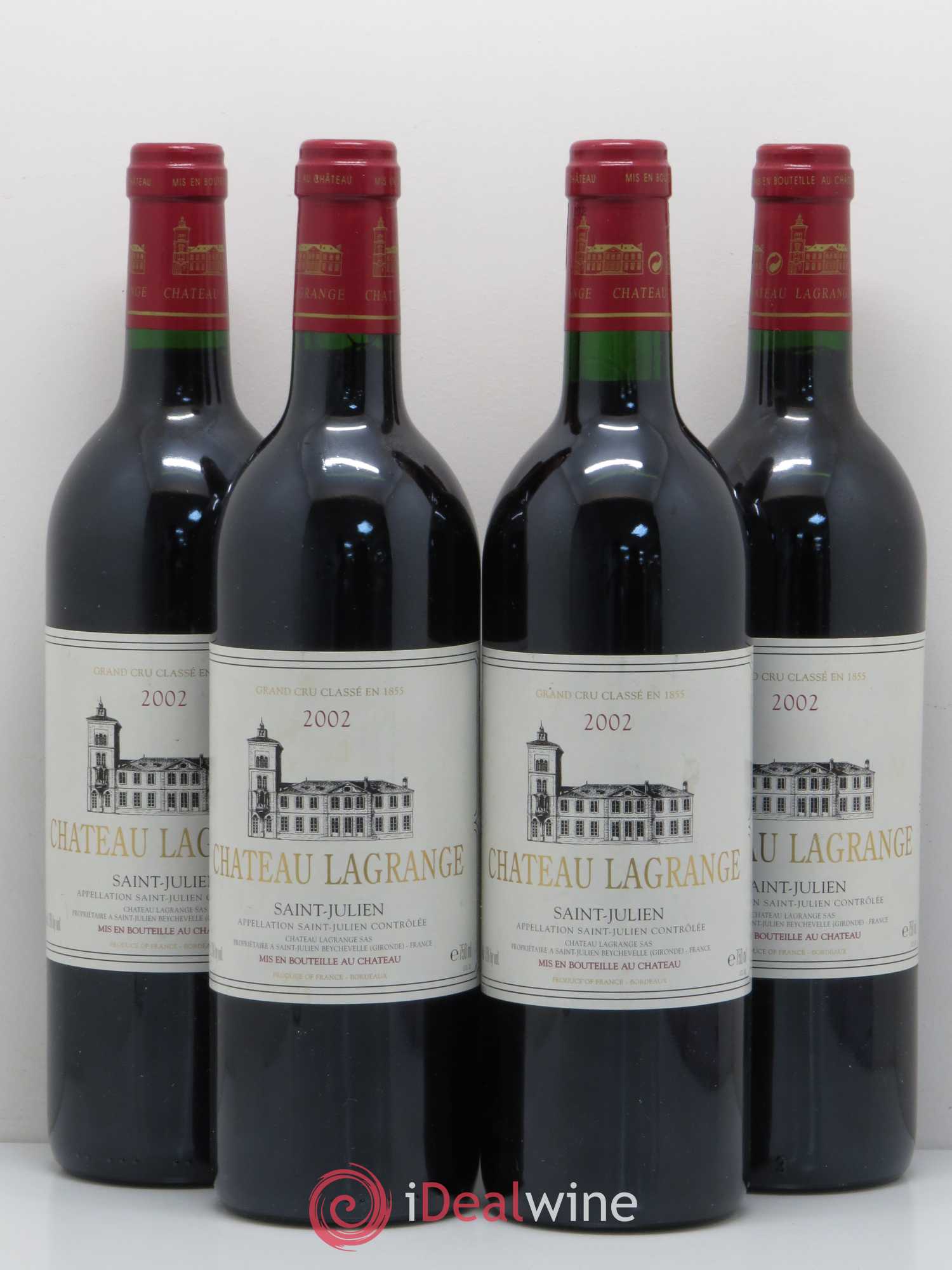 Château Lagrange 3ème Grand Cru Classé 2002 - Lot de 4 bouteilles - 0