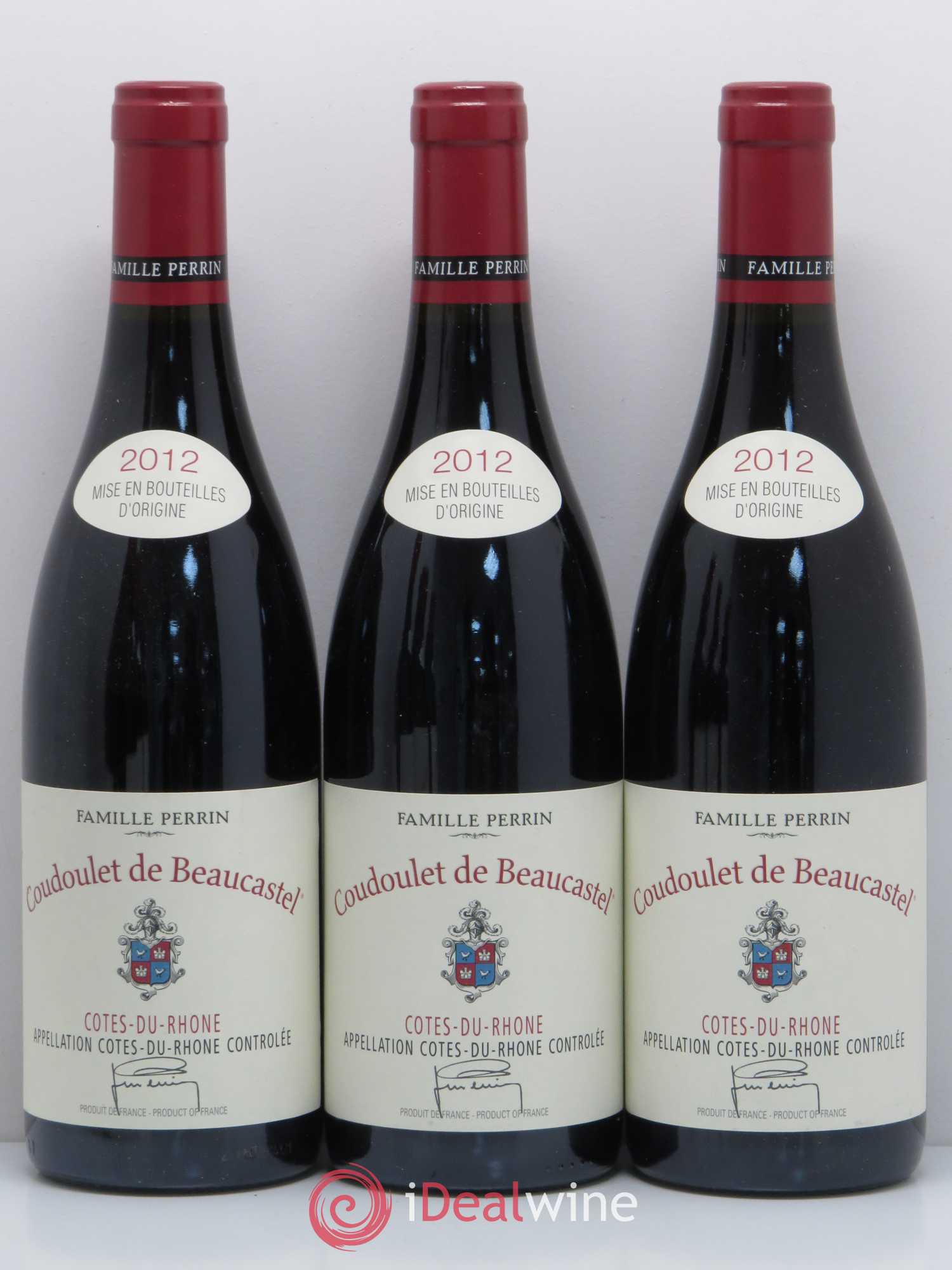 Côtes-du-Rhône Coudoulet de Beaucastel Famille Perrin 2012 - Lot de 6 bouteilles - 1