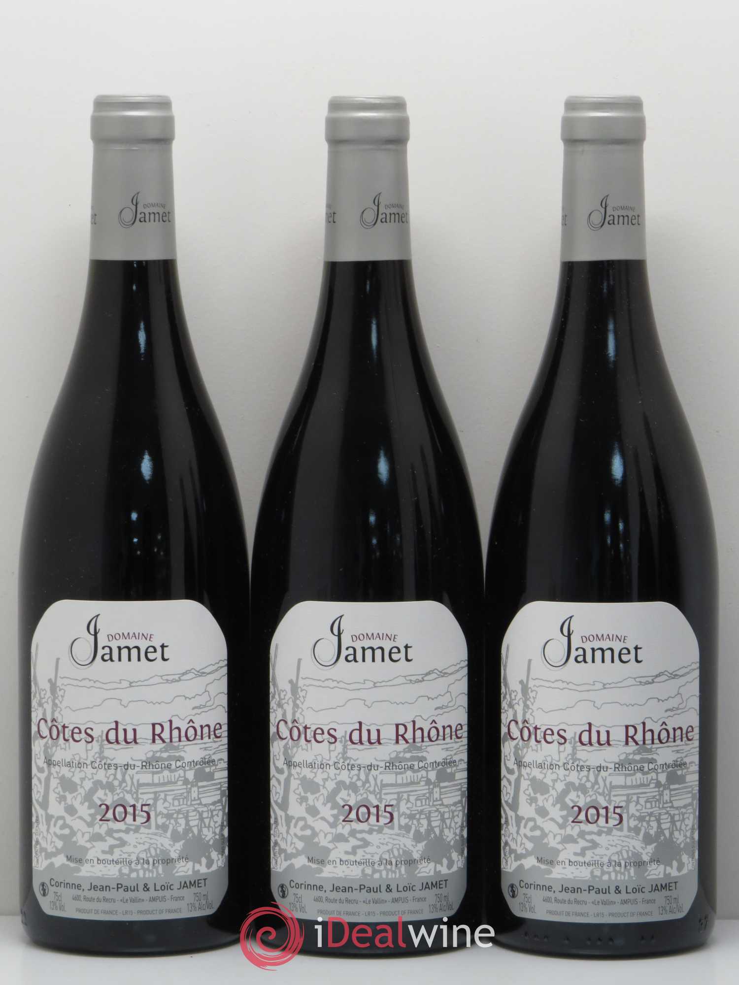 Côtes-du-Rhône Jamet (Domaine) 2015 - Lot de 5 bouteilles - 1