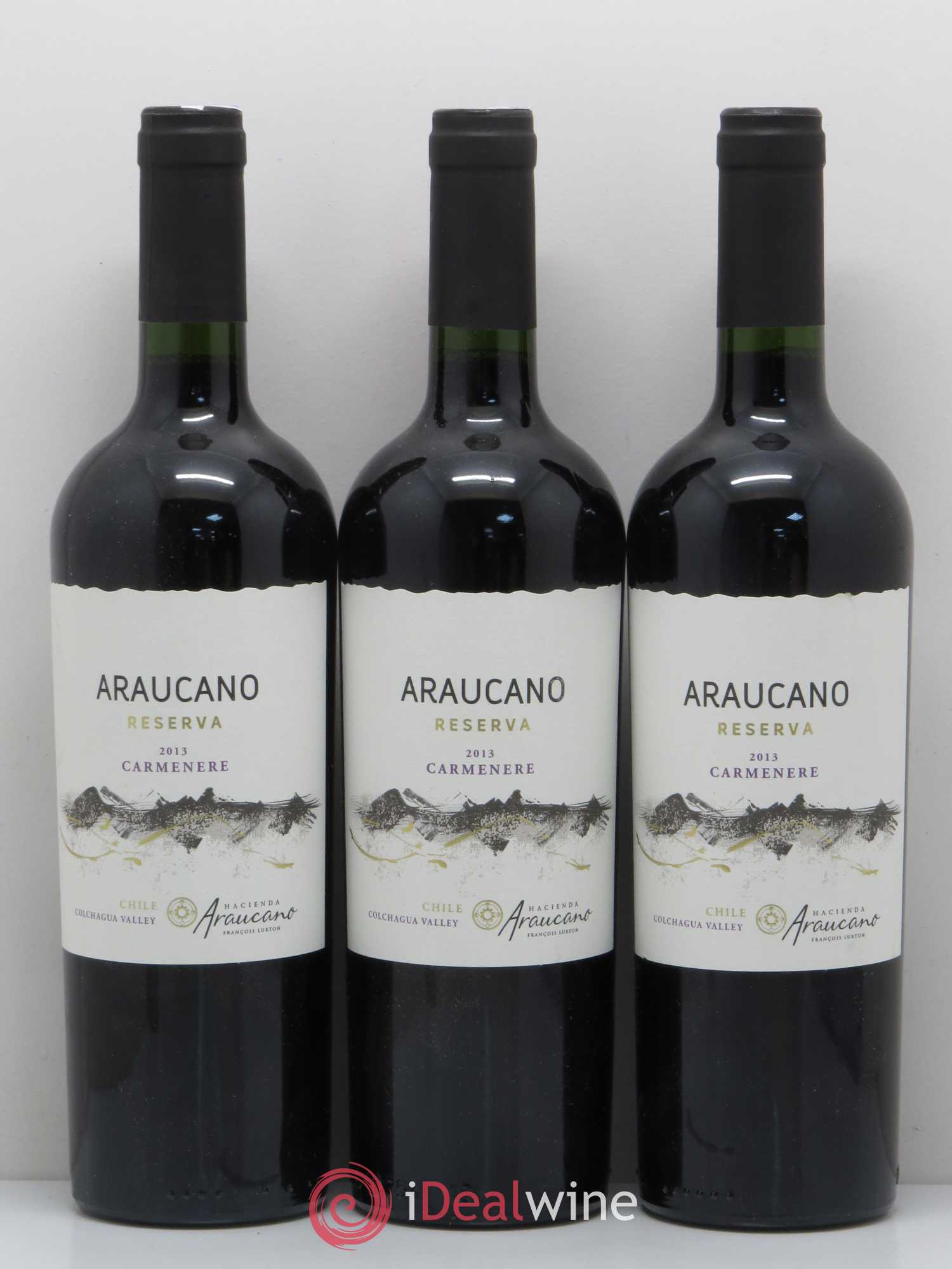 Chili Hacienda Araucano Réserva Colchagua (sans prix de réserve) 2013 - Posten von 3 Flaschen - 0