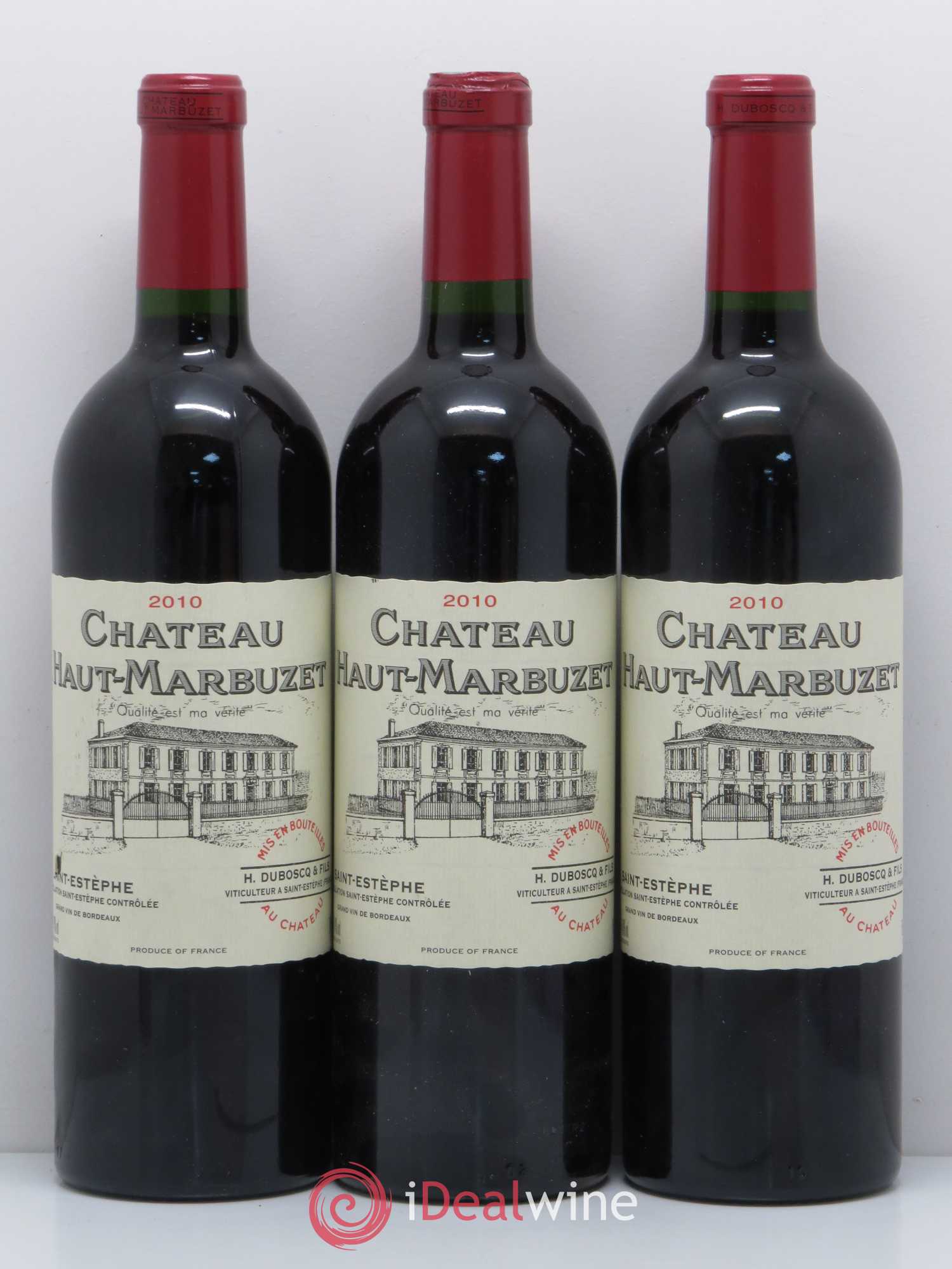 Château Haut Marbuzet 2010 - Lot de 3 bouteilles - 0