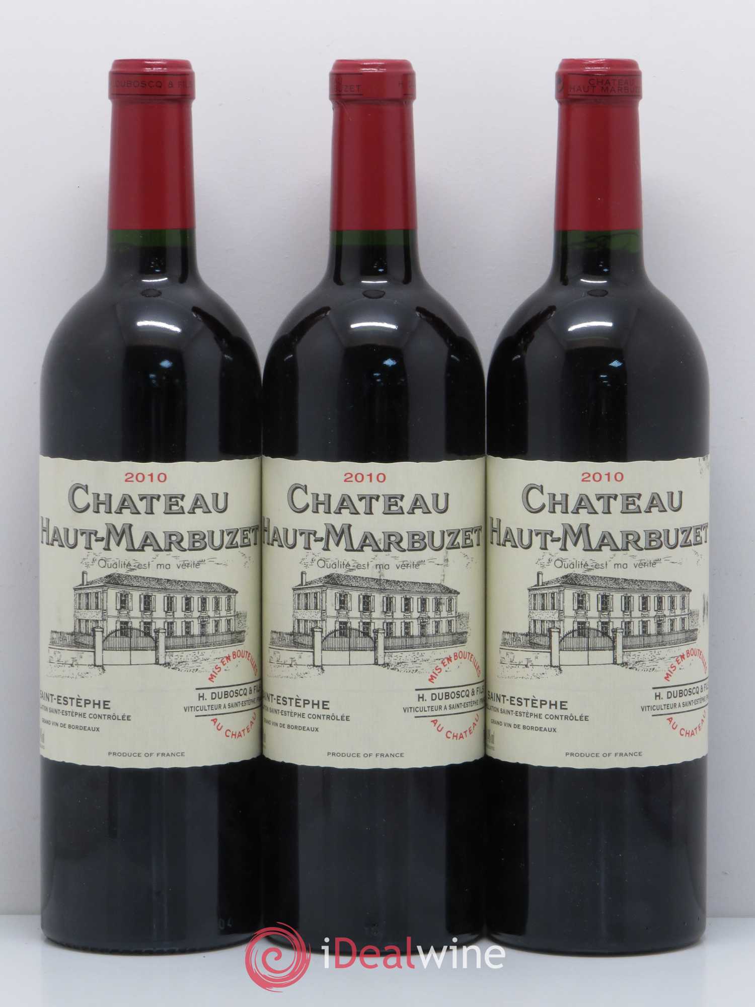 Château Haut Marbuzet 2010 - Lot de 3 bouteilles - 0