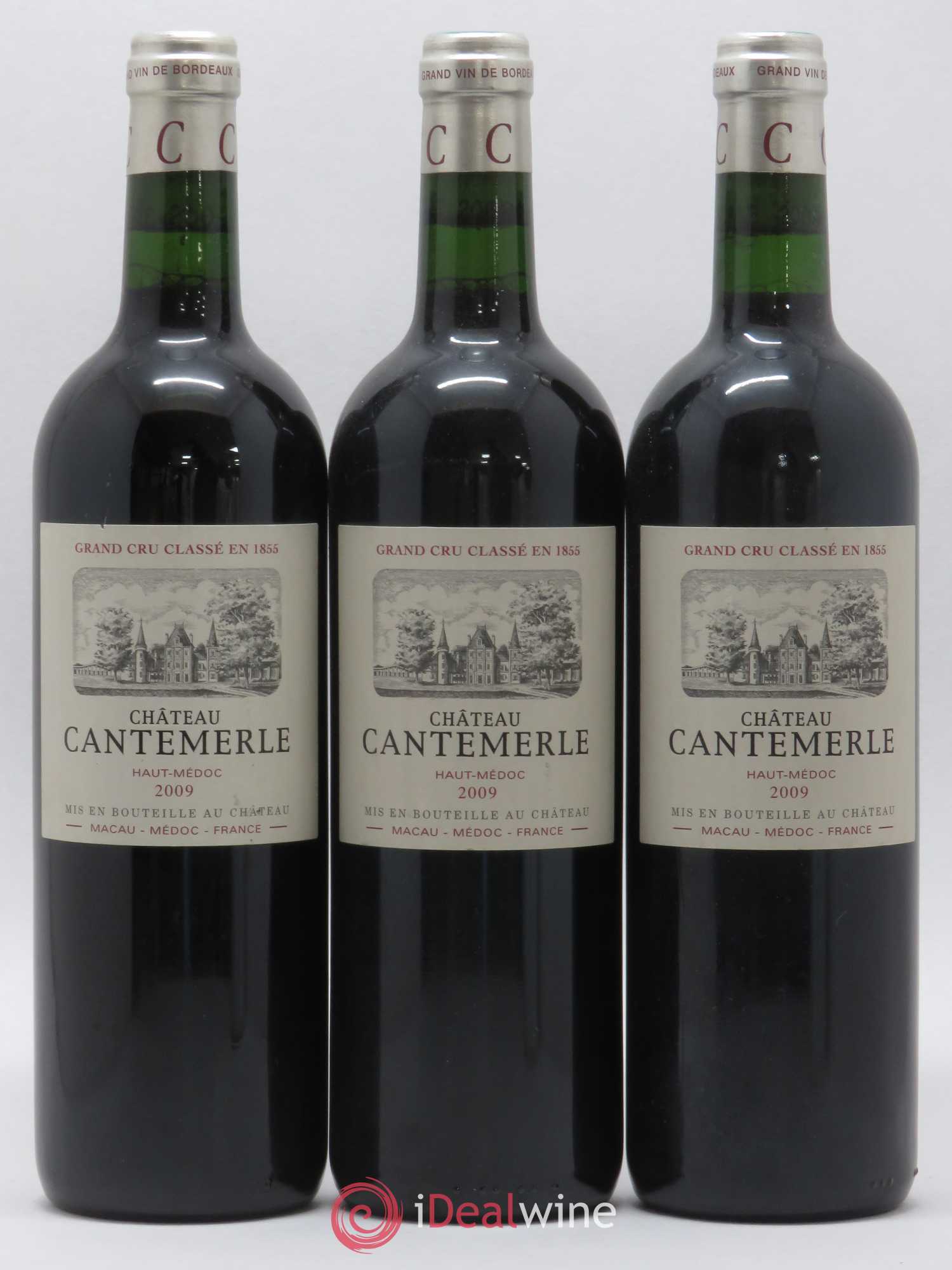 Château Cantemerle 5ème Grand Cru Classé 2009 - Lot de 3 bouteilles - 0