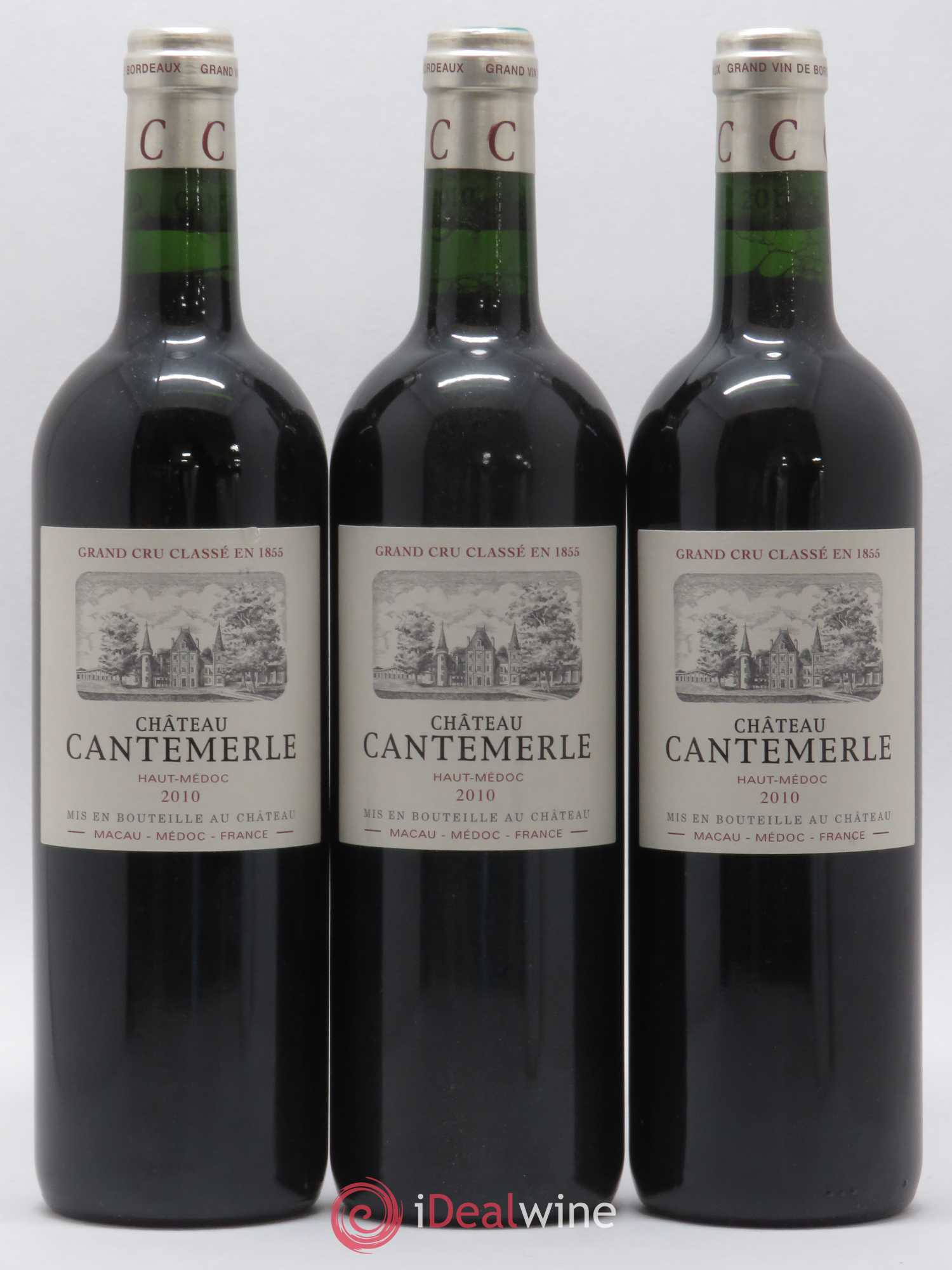 Château Cantemerle 5ème Grand Cru Classé 2010 - Lot de 3 bouteilles - 0