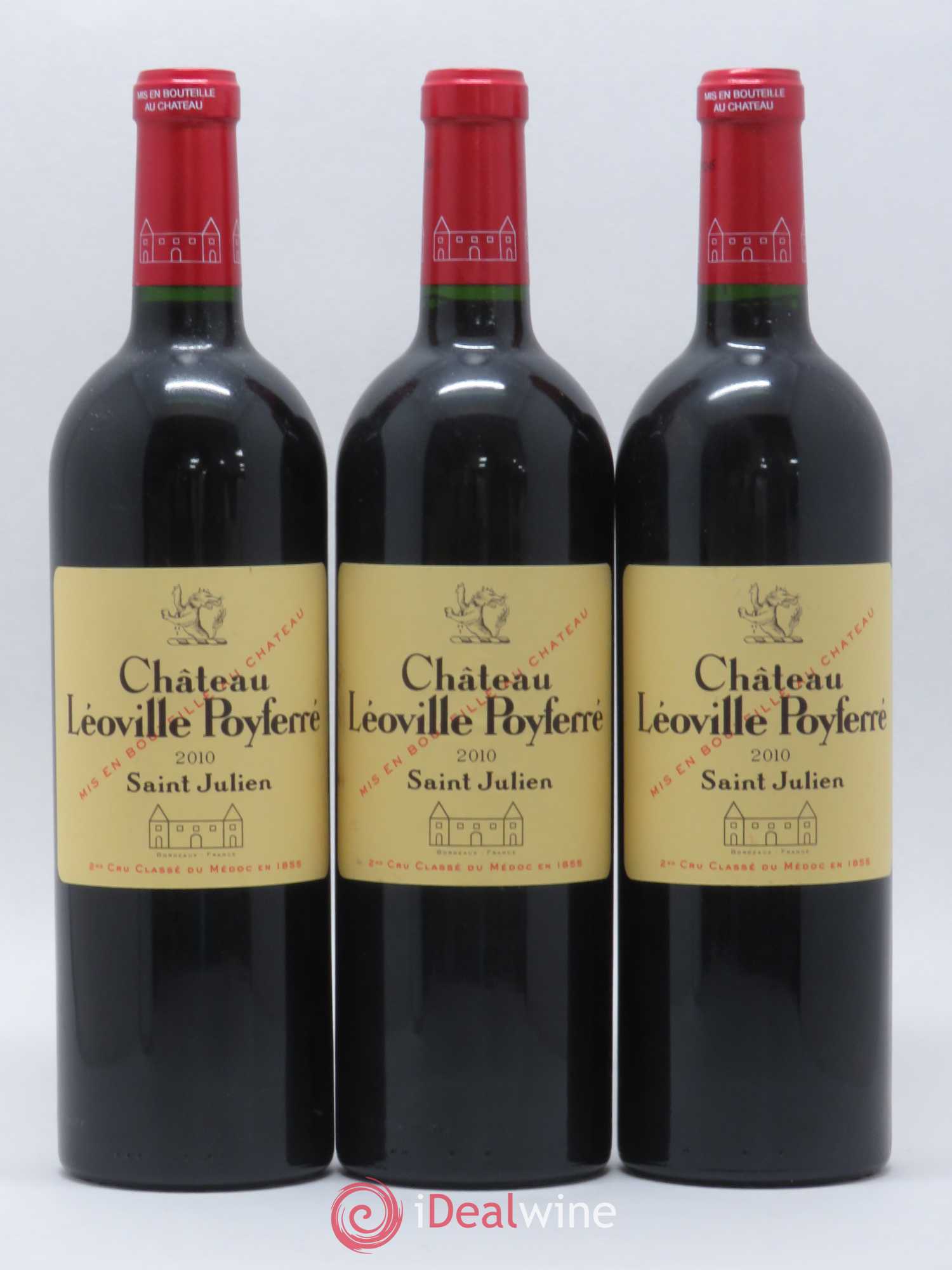 Château Léoville Poyferré 2ème Grand Cru Classé 2010 - Lot de 3 bouteilles - 0