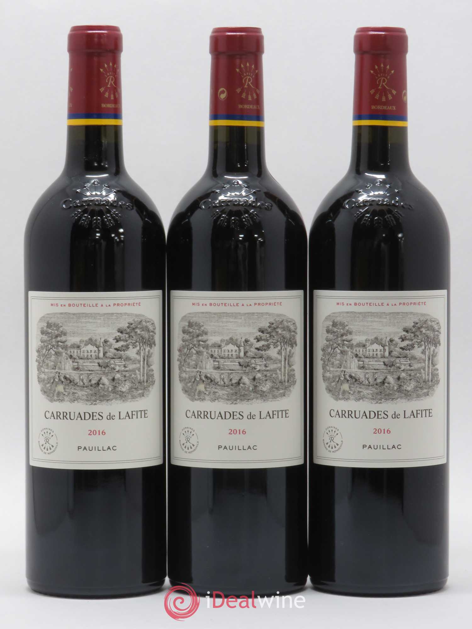 Carruades de Lafite Rothschild Second Vin 2016 - Lot de 3 bouteilles - 0