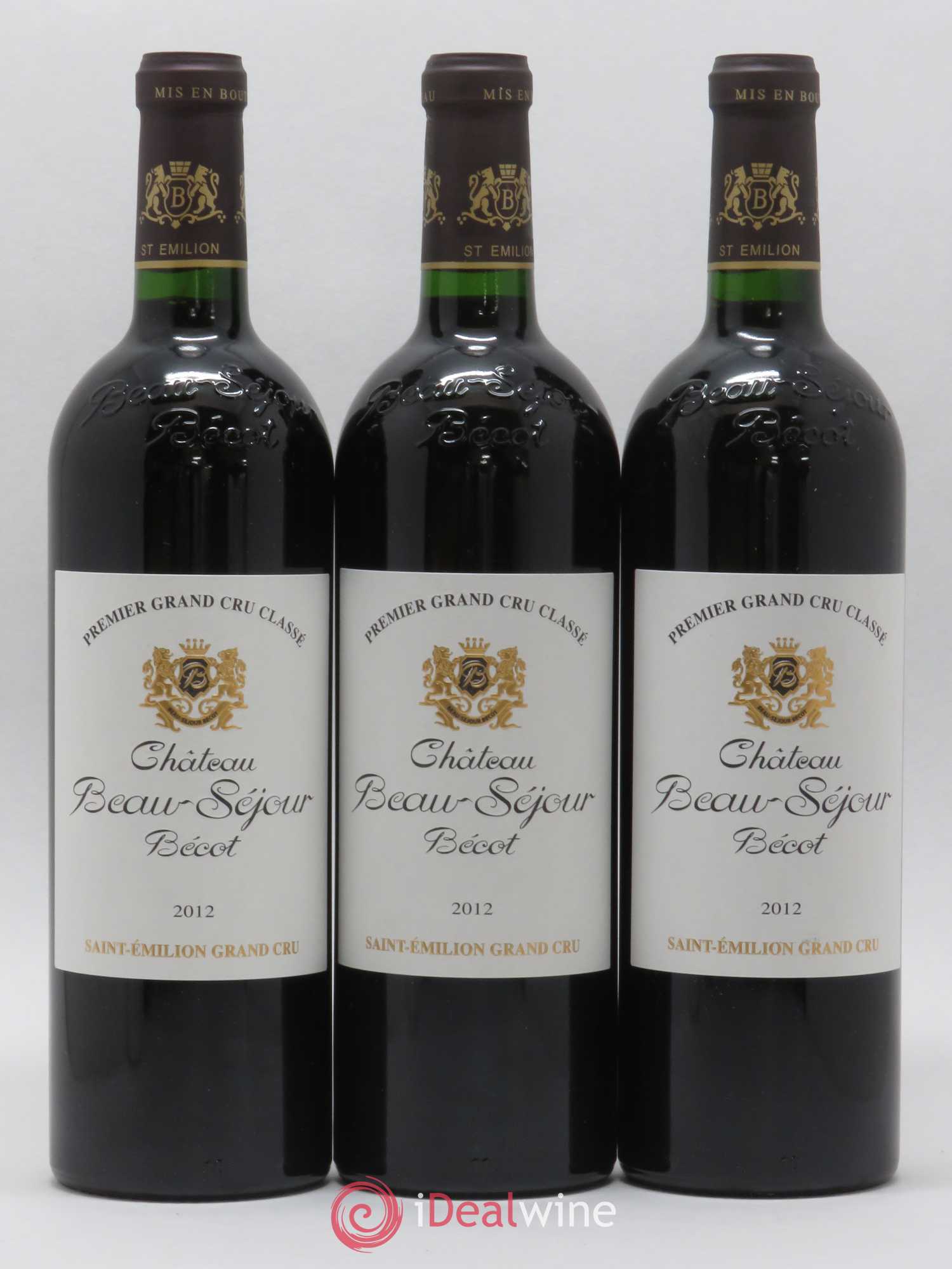 Château Beau-Séjour Bécot 1er Grand Cru Classé B 2012 - Lot de 3 bouteilles - 0