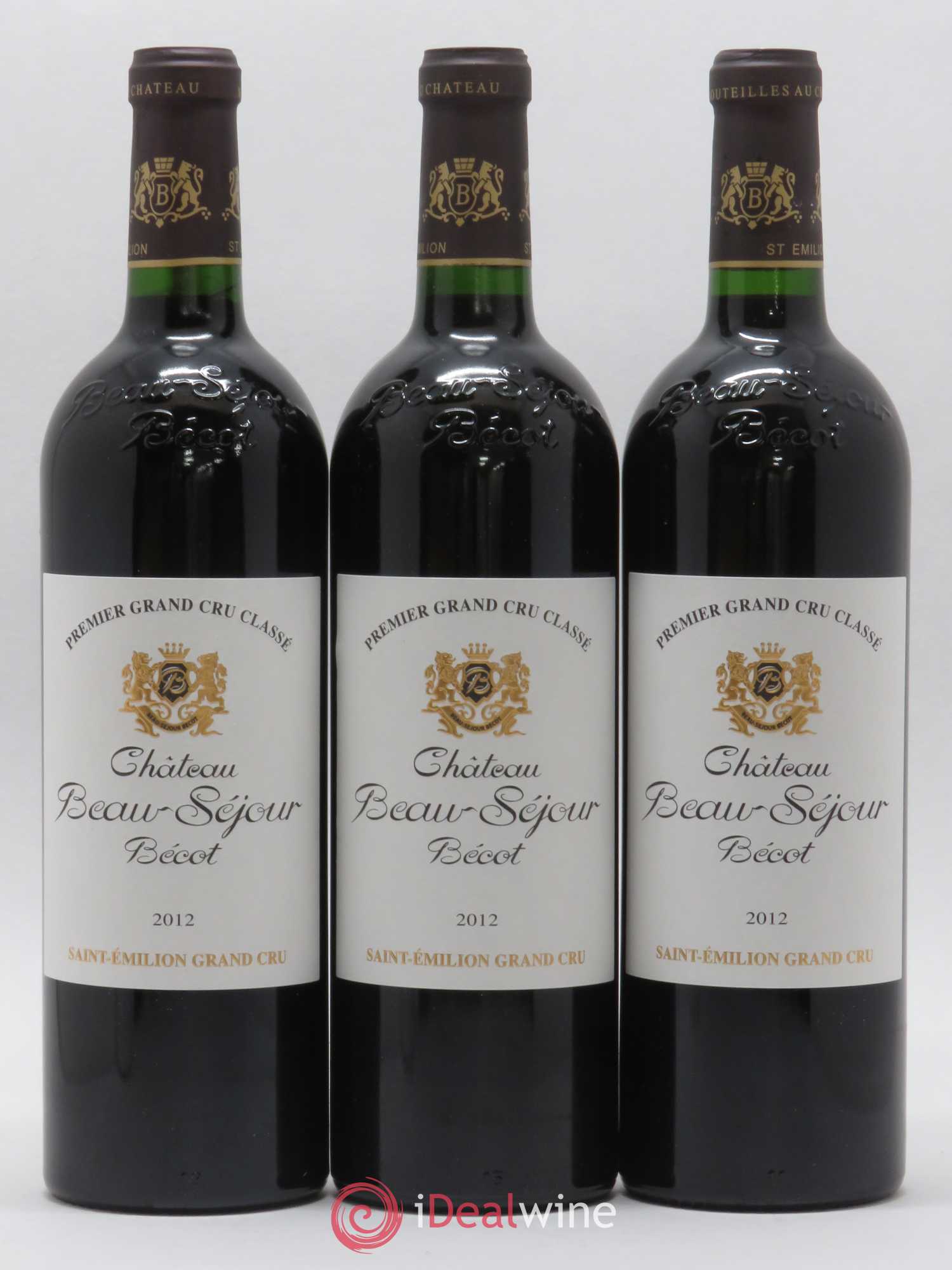 Château Beau-Séjour Bécot 1er Grand Cru Classé B 2012 - Lot de 3 bouteilles - 0