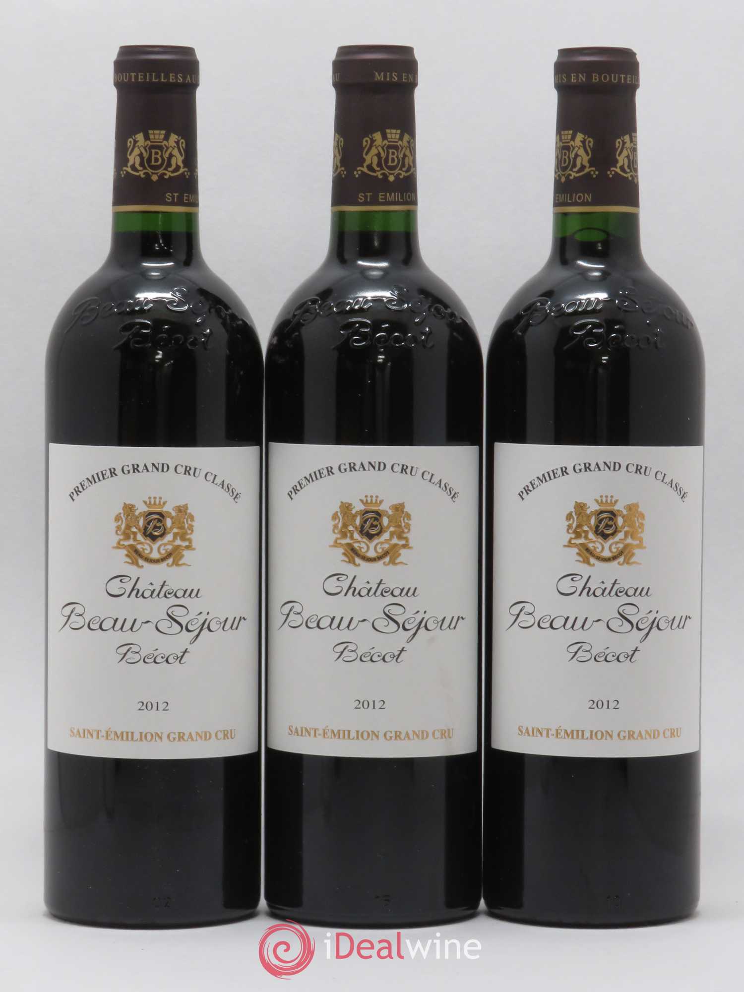 Château Beau-Séjour Bécot 1er Grand Cru Classé B 2012 - Lot de 3 bouteilles - 0