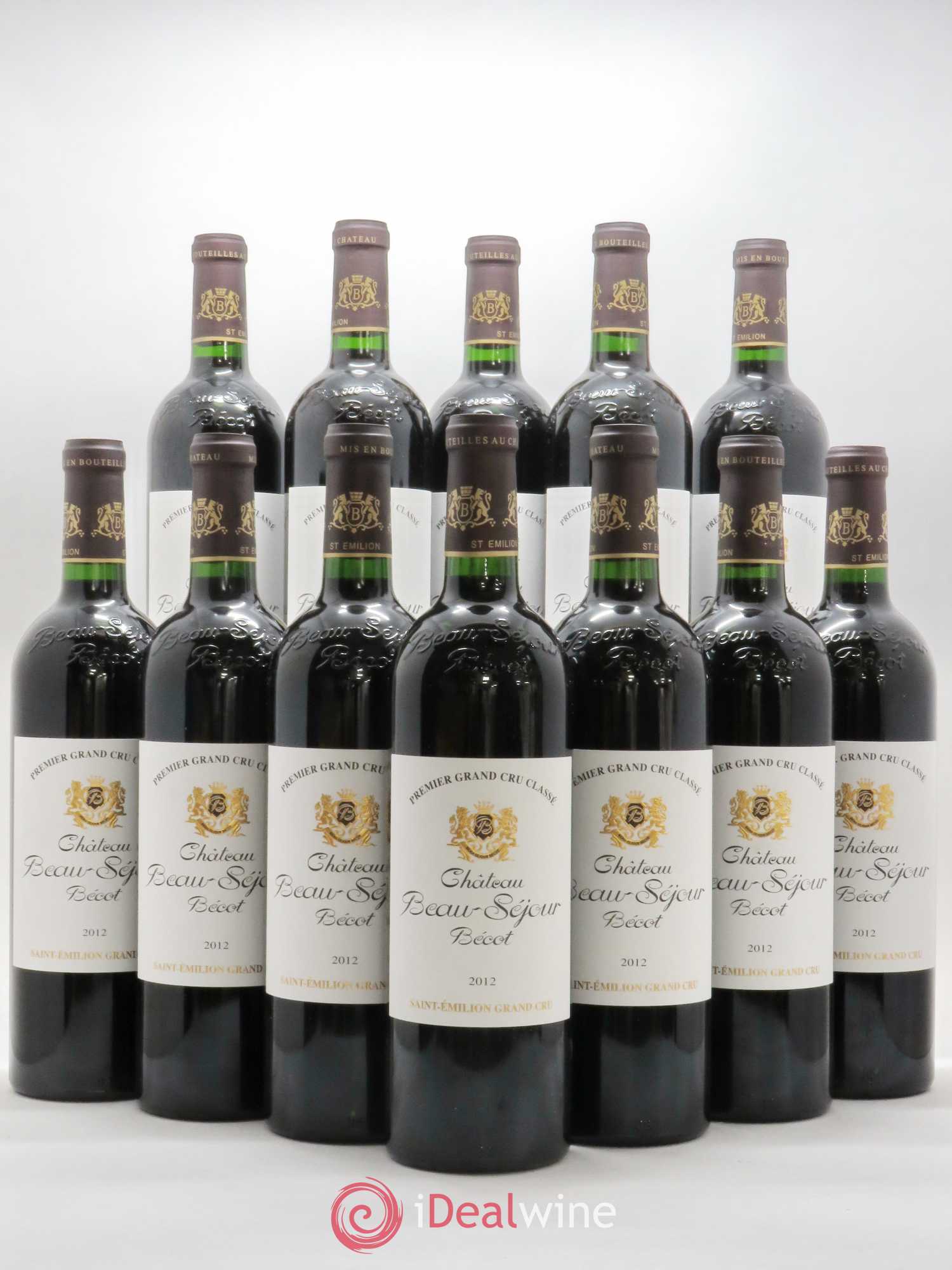Château Beau-Séjour Bécot 1er Grand Cru Classé B 2012 - Lot de 12 bouteilles - 0