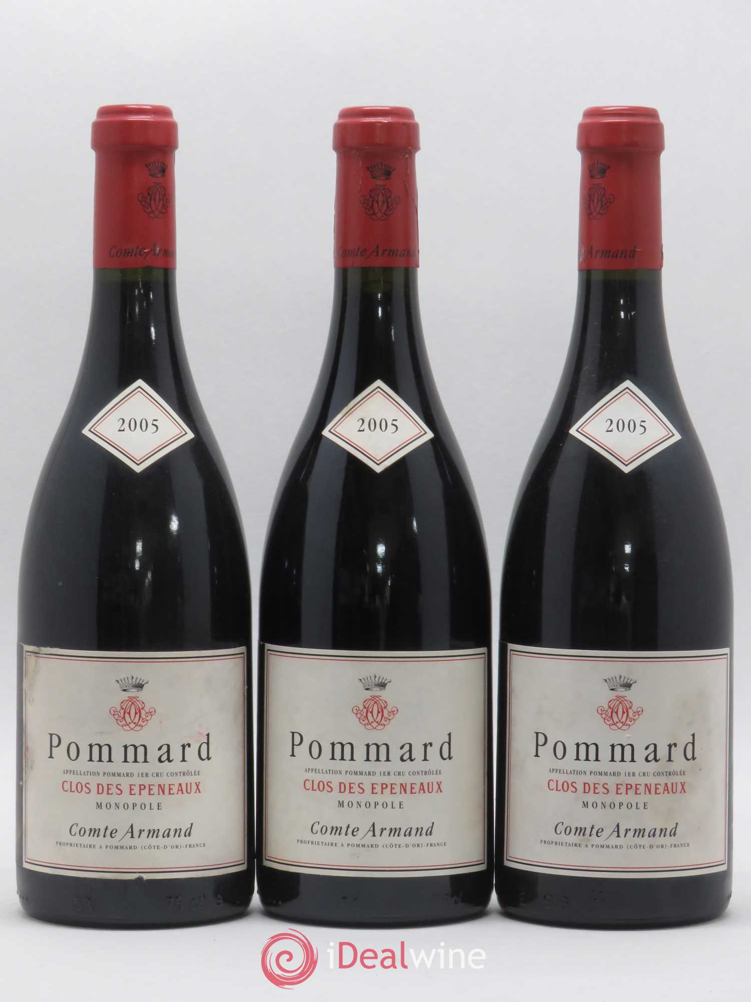Pommard 1er Cru Clos des Epeneaux Comte Armand 2005 - Lot de 3 bouteilles - 0