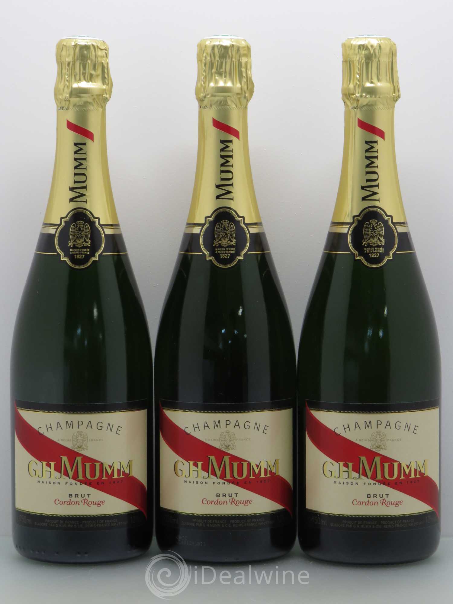 Champagne Mumm Cordon Rouge (sans prix de réserve) - Lot de 3 bouteilles - 0