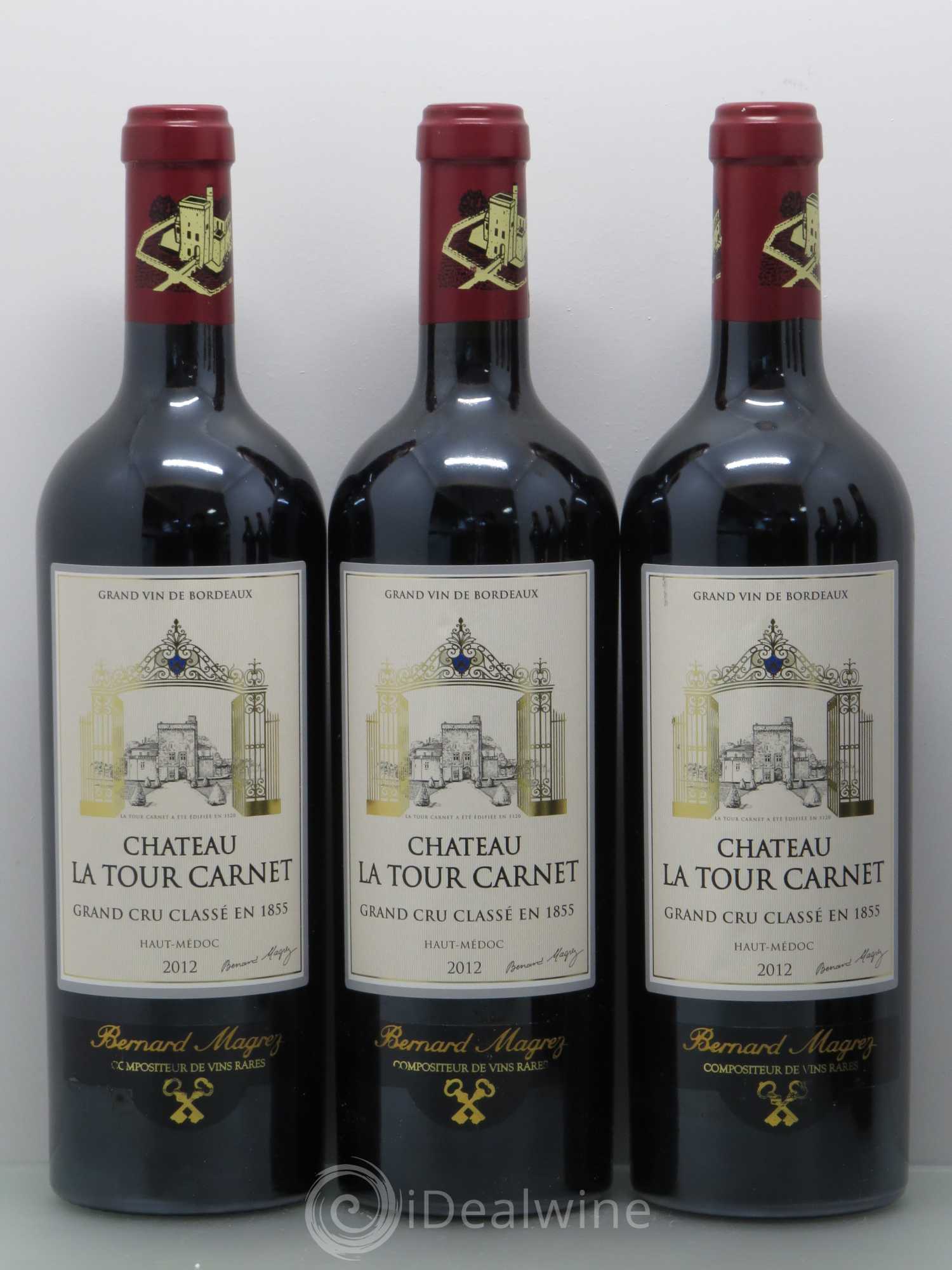 Château la Tour Carnet 4ème Grand Cru Classé (sans prix de réserve) 2012 - Lot de 6 bouteilles - 1