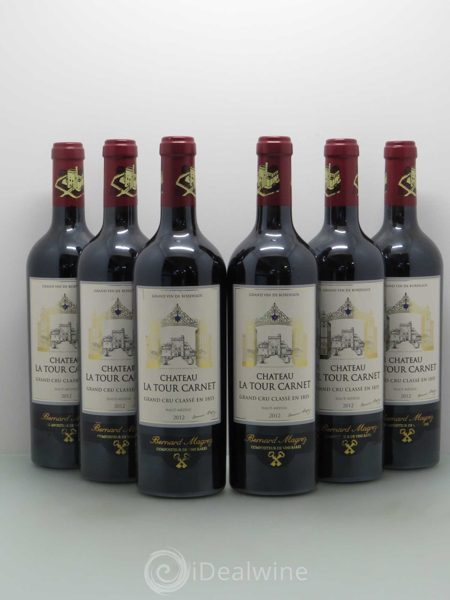 Château la Tour Carnet 4ème Grand Cru Classé (sans prix de réserve) 2012 - Lot de 6 bouteilles - 0