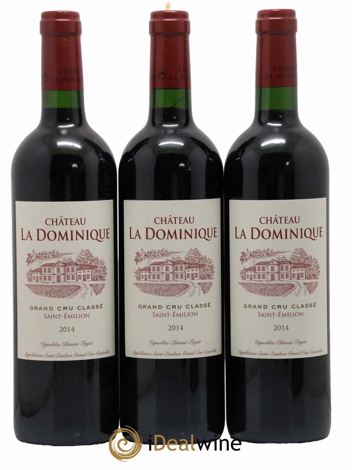 Château la Dominique Grand Cru Classé 2014 - Lot de 3 bouteilles - 0