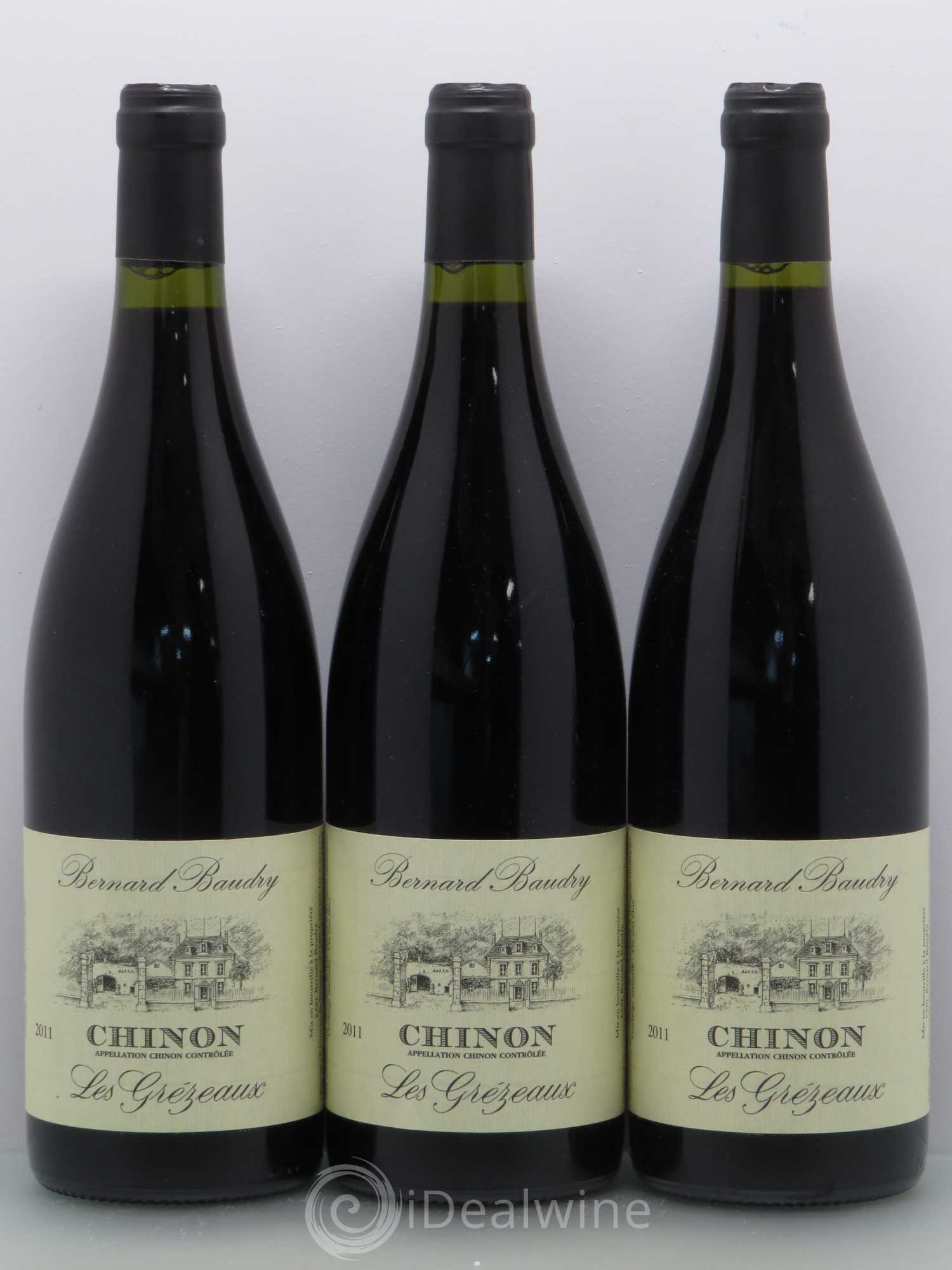 Chinon Les Grézeaux Bernard Baudry  (sans prix de réserve) 2011 - Lot de 6 bouteilles - 2