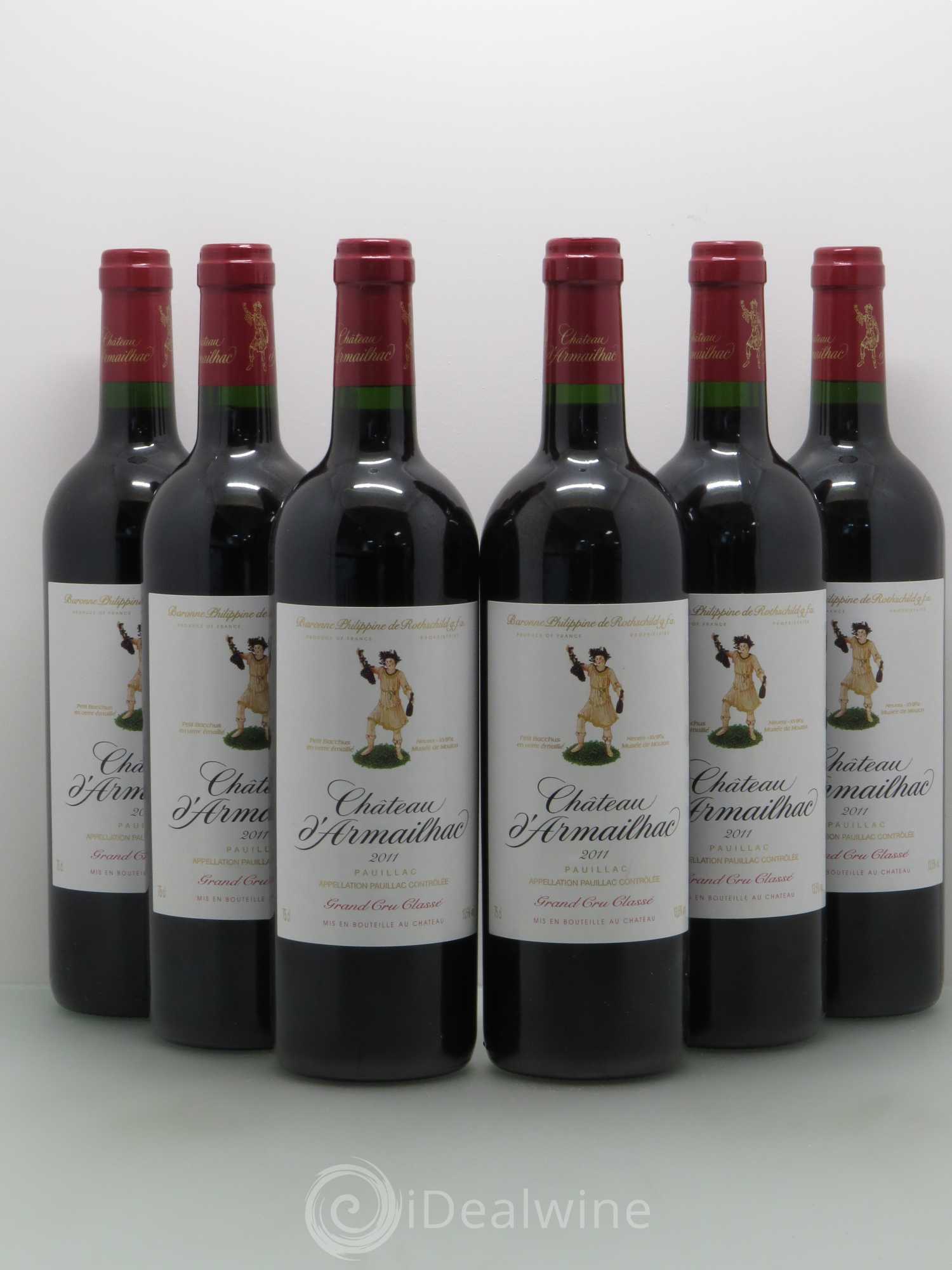 Château d' Armailhac - Mouton Baron(ne) Philippe 5ème Grand Cru Classé 2011 - Lot de 6 bouteilles - 0