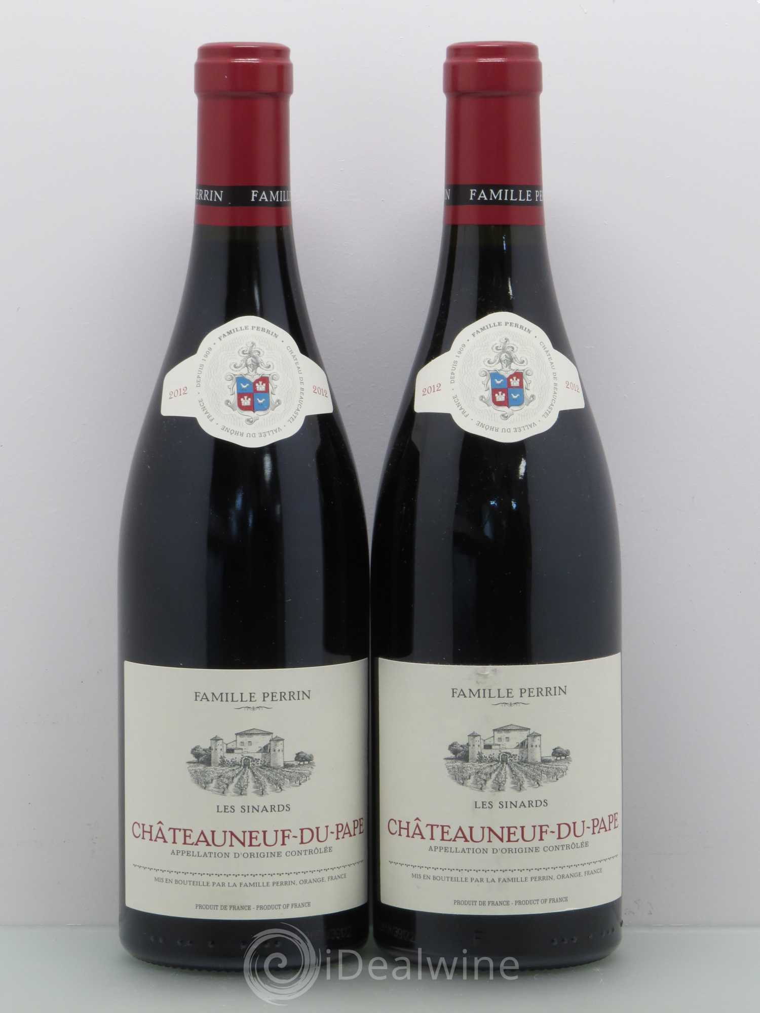 Châteauneuf-du-Pape Les Sinards - famille Perrin 2012 - Posten von 4 Flaschen - 2