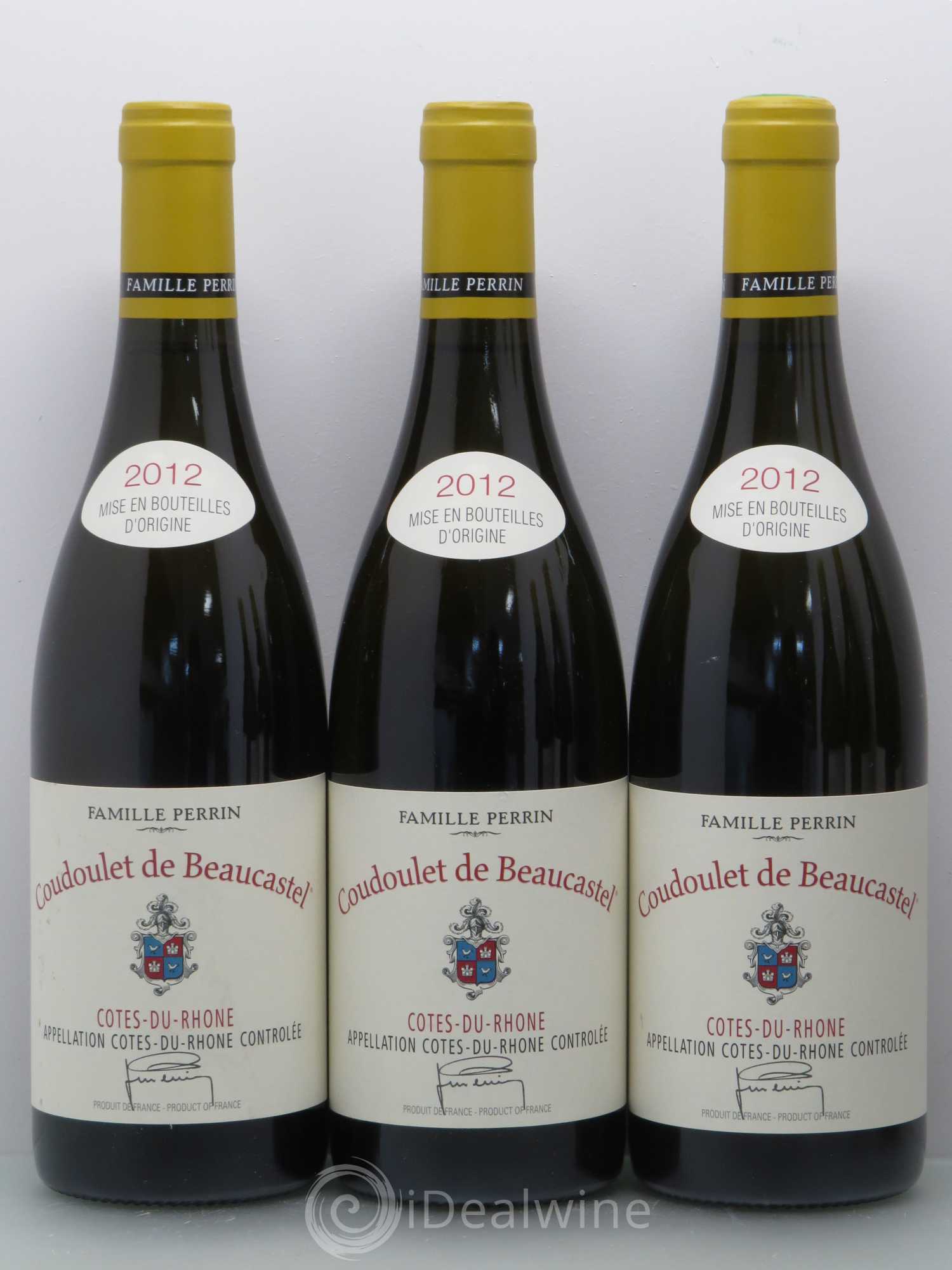 Côtes-du-Rhône Coudoulet de Beaucastel Famille Perrin  (sans prix de réserve) 2012 - Lot de 6 bouteilles - 1
