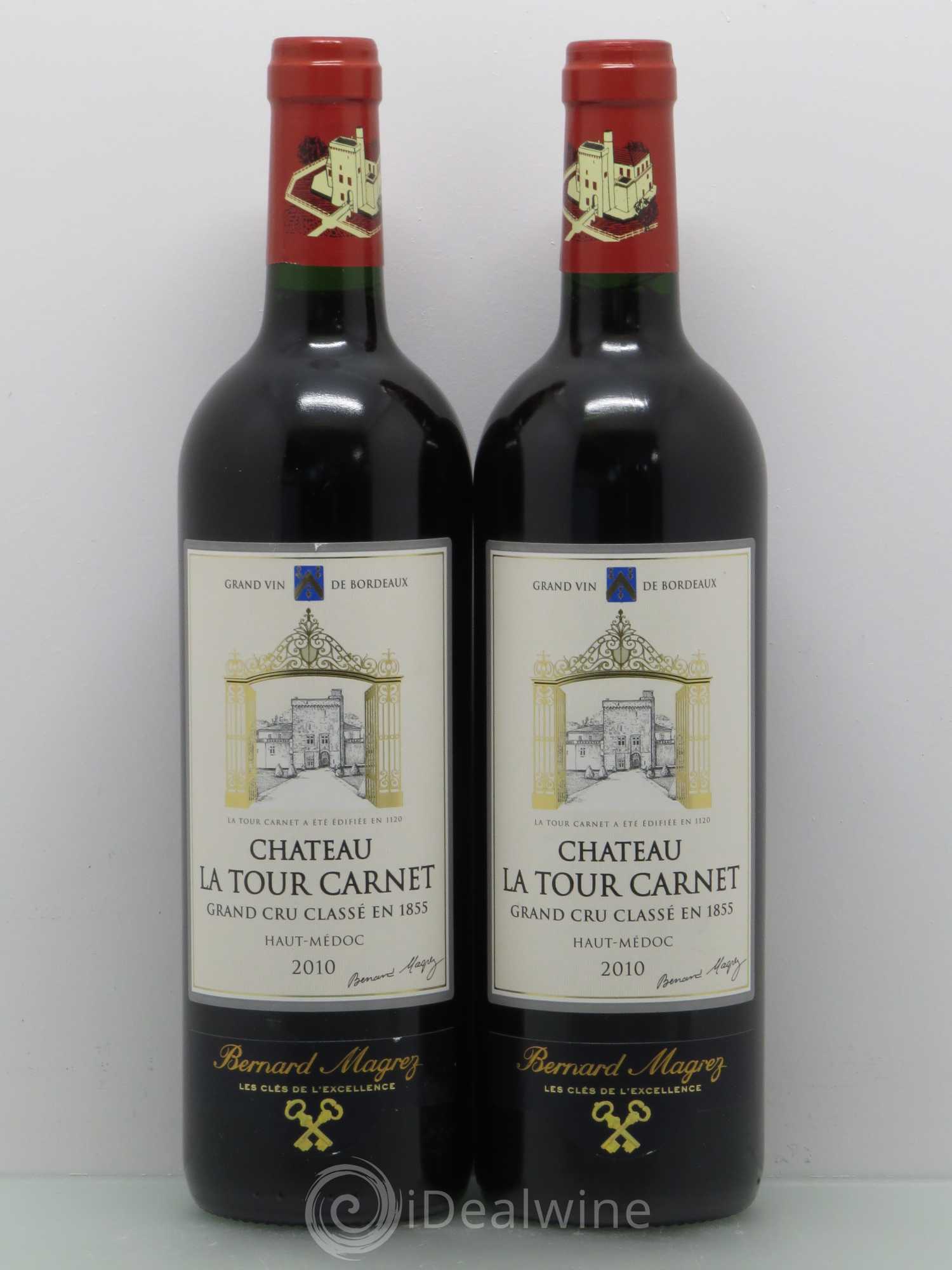 Château la Tour Carnet 4ème Grand Cru Classé 2010 - Lot de 2 bouteilles - 0