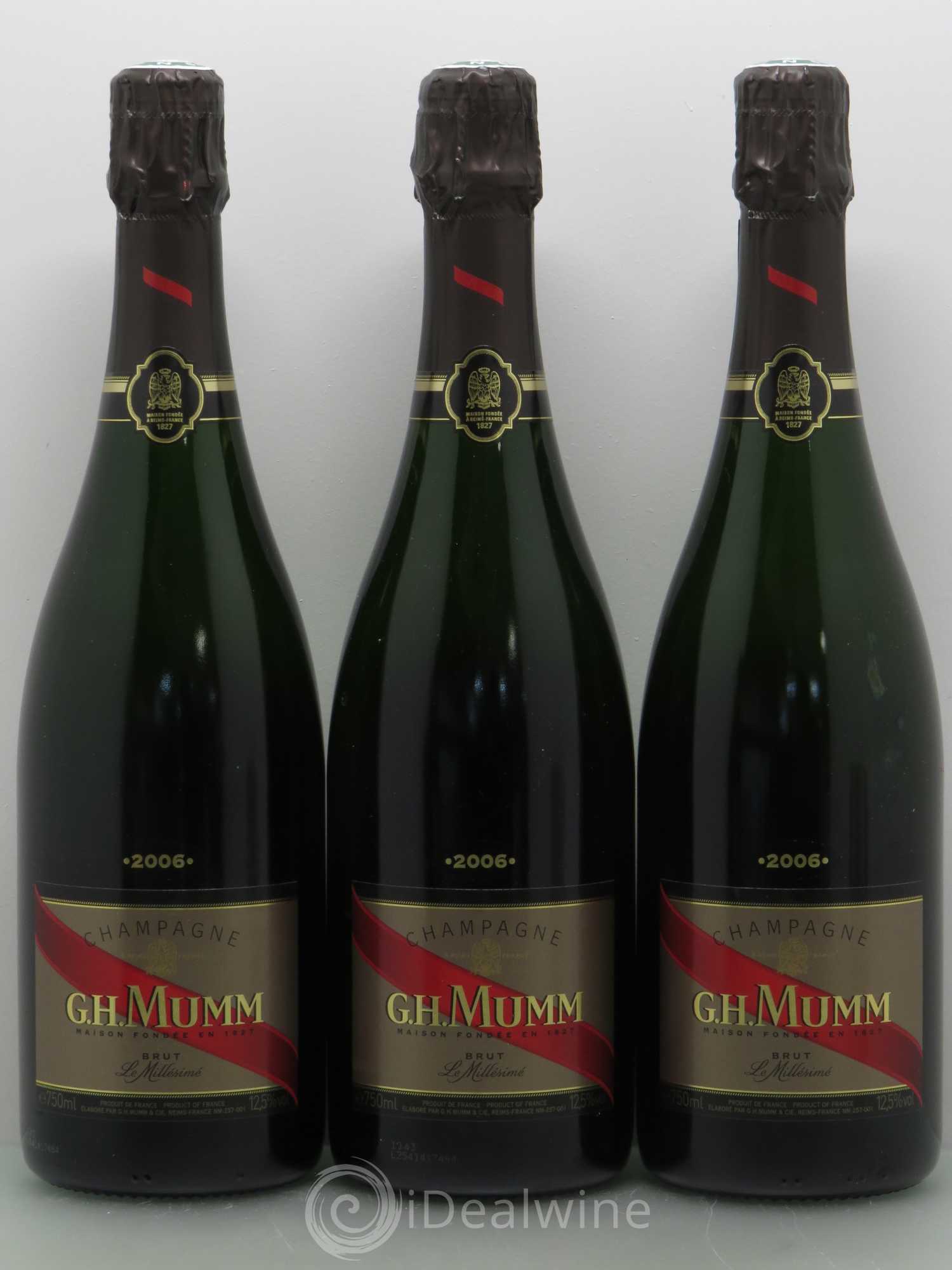 Grand Cordon Mumm 2006 - Lot de 3 bouteilles - 0