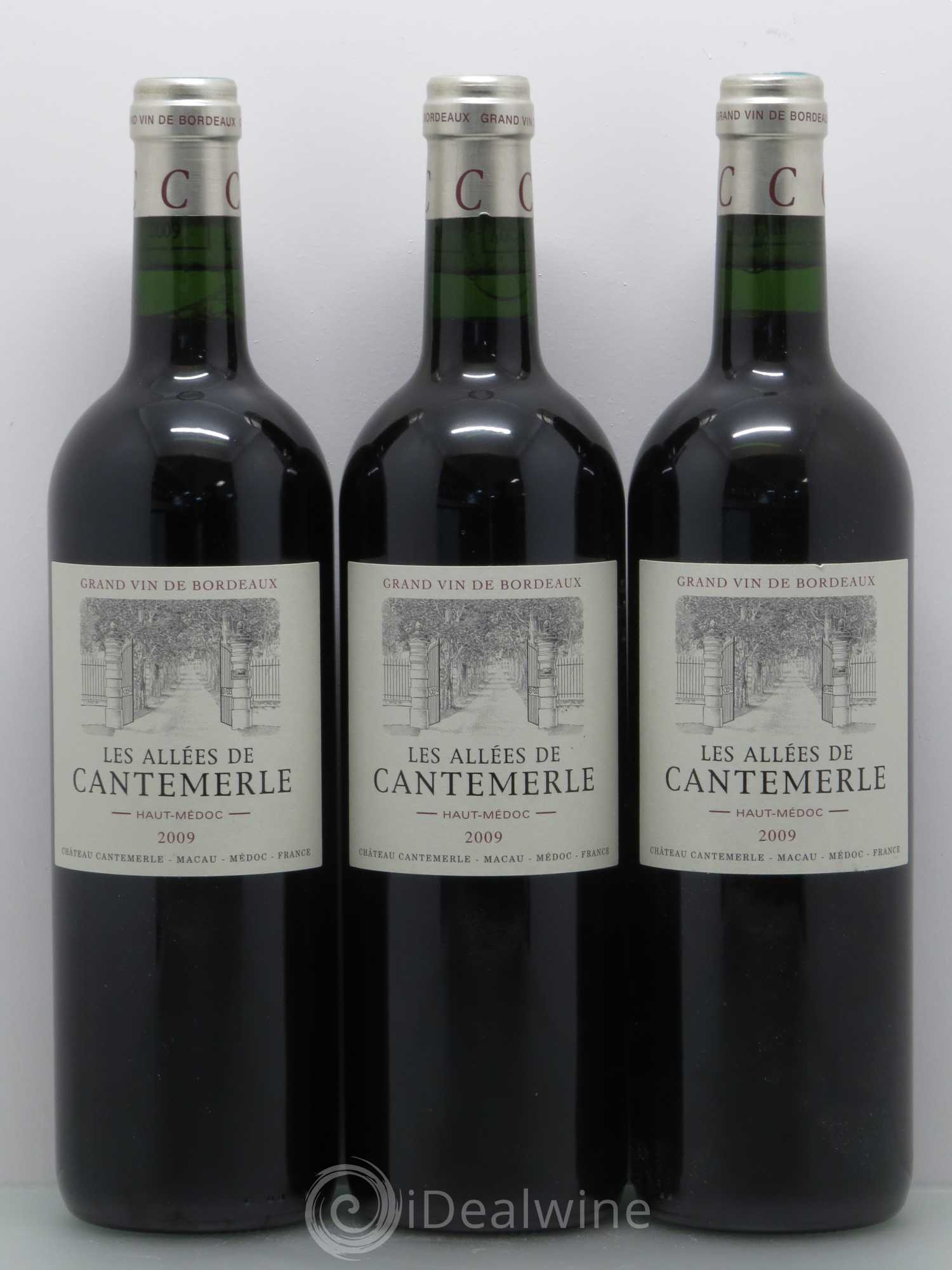 Allées de Cantemerle Second Vin  (sans prix de réserve) 2009 - Lot de 6 bouteilles - 1