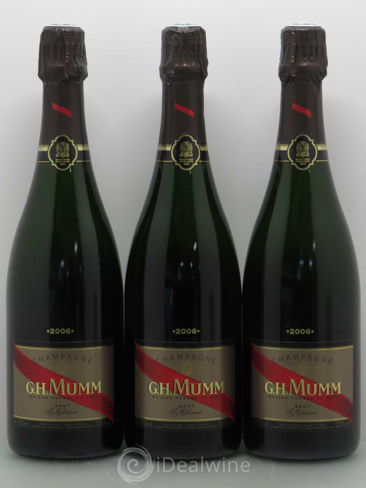 Grand Cordon Mumm 2006 - Lot de 3 bouteilles - 0