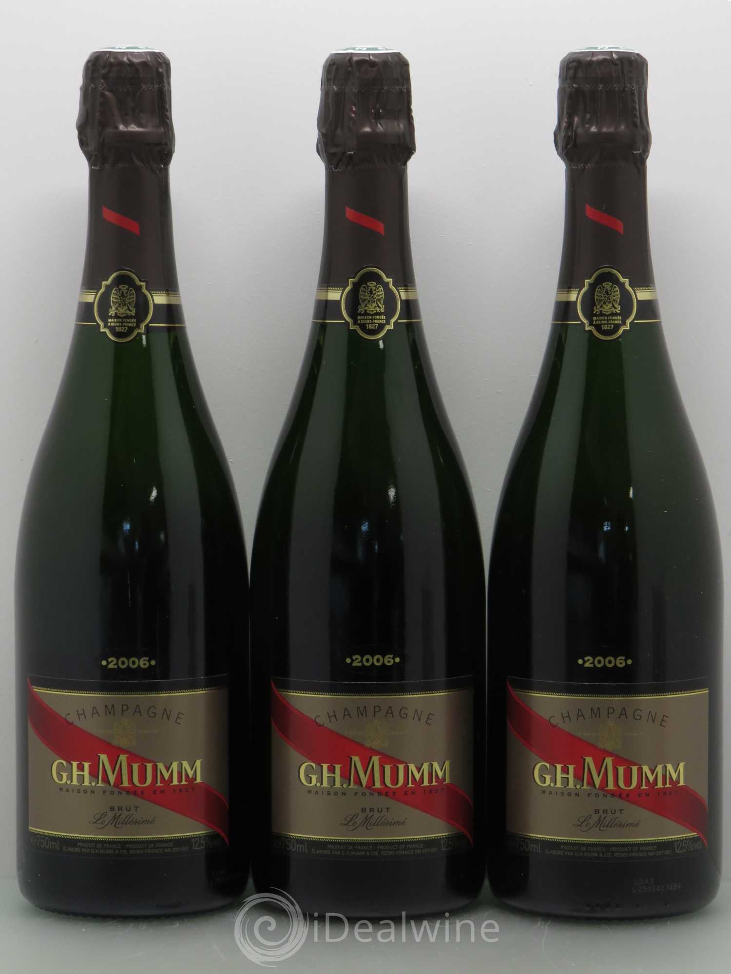 Grand Cordon Mumm 2006 - Lot de 3 bouteilles - 0