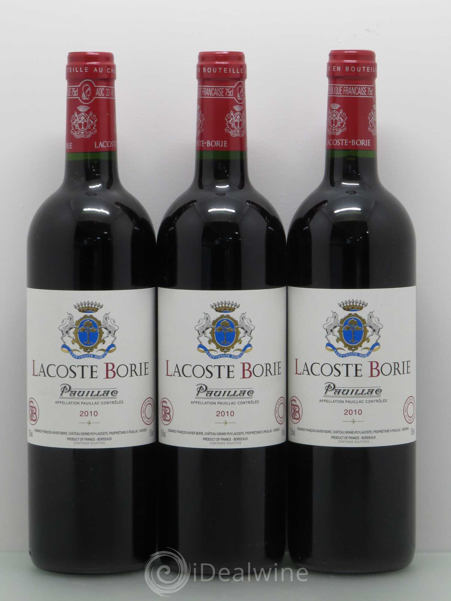 Lacoste Borie 2010 - Lot de 6 bouteilles - 2