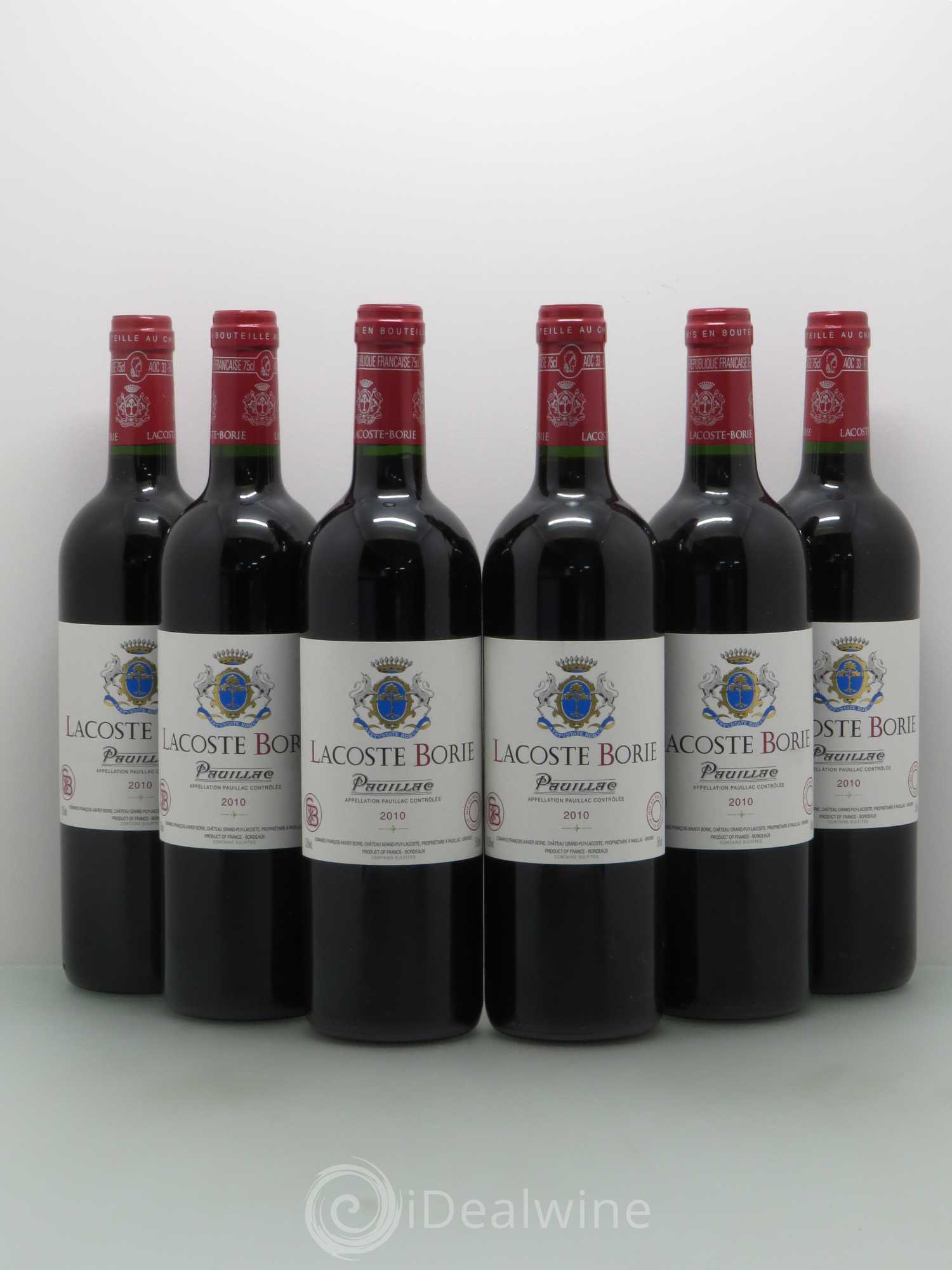 Lacoste Borie 2010 - Lot de 6 bouteilles - 0