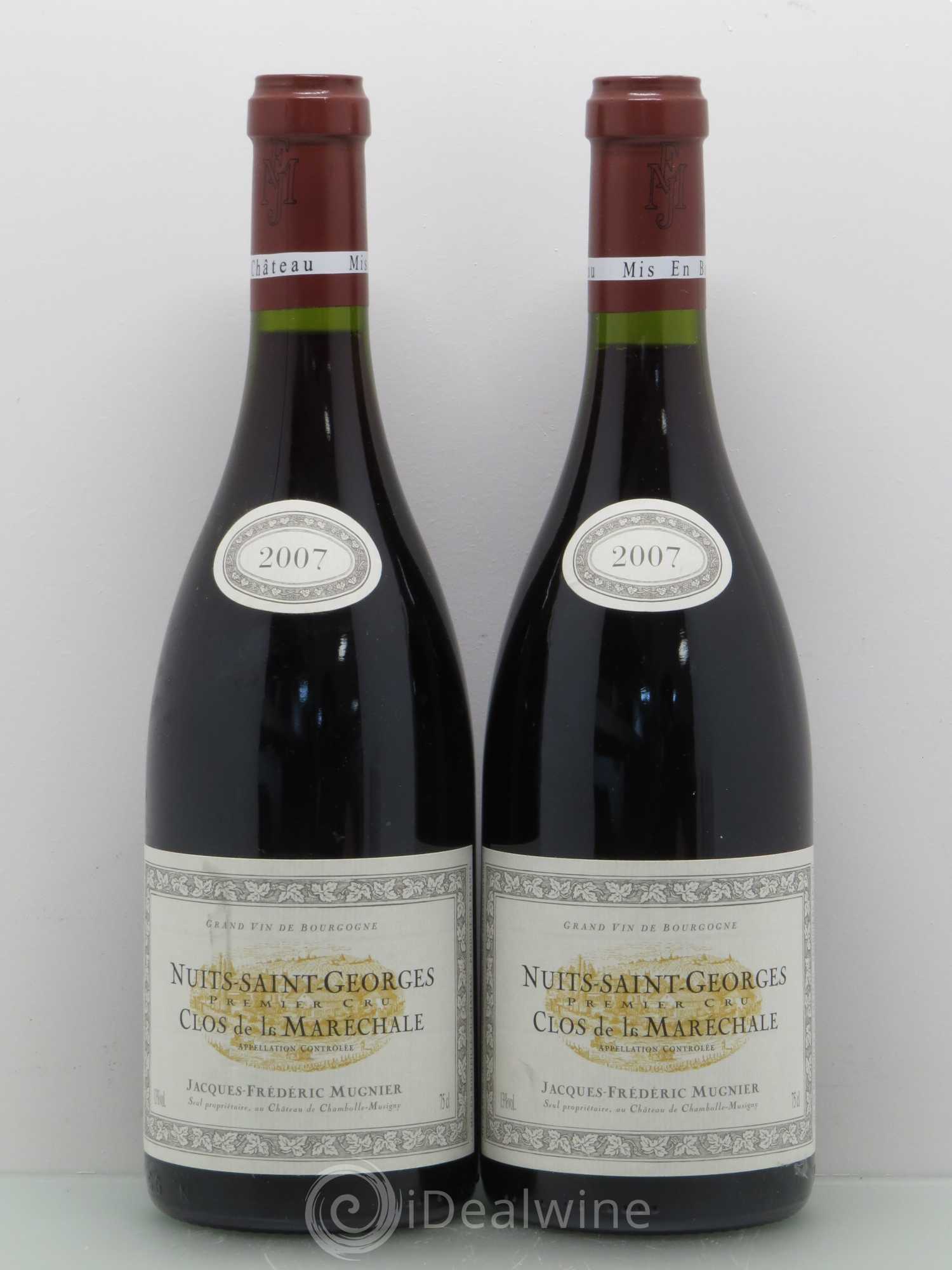 Nuits-Saint-Georges 1er Cru Clos de La Maréchale Jacques-Frédéric Mugnier 2007 - Lot de 2 bouteilles - 0
