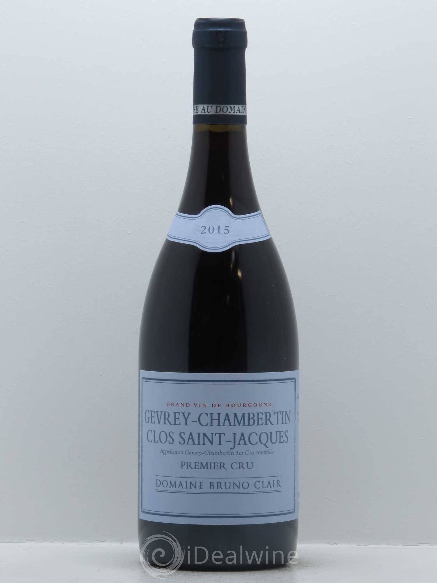 Gevrey-Chambertin 1er Cru Clos Saint-Jacques Bruno Clair (Domaine) 2015 - Lot de 1 bouteille - 0