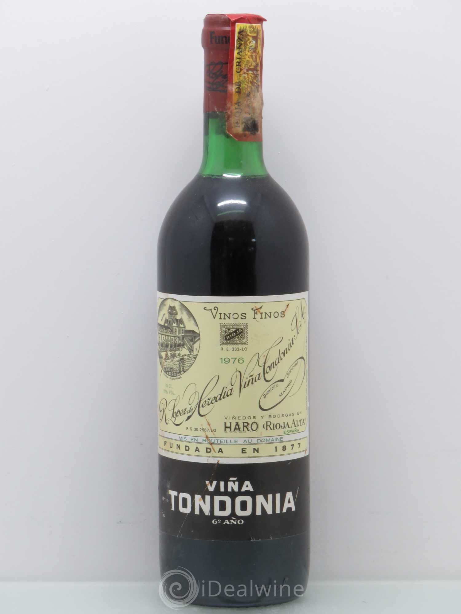 Rioja DOCA Vina Tondonia Reserva 6 ano Tondonia 1976 - Posten von 1 Flasche - 0