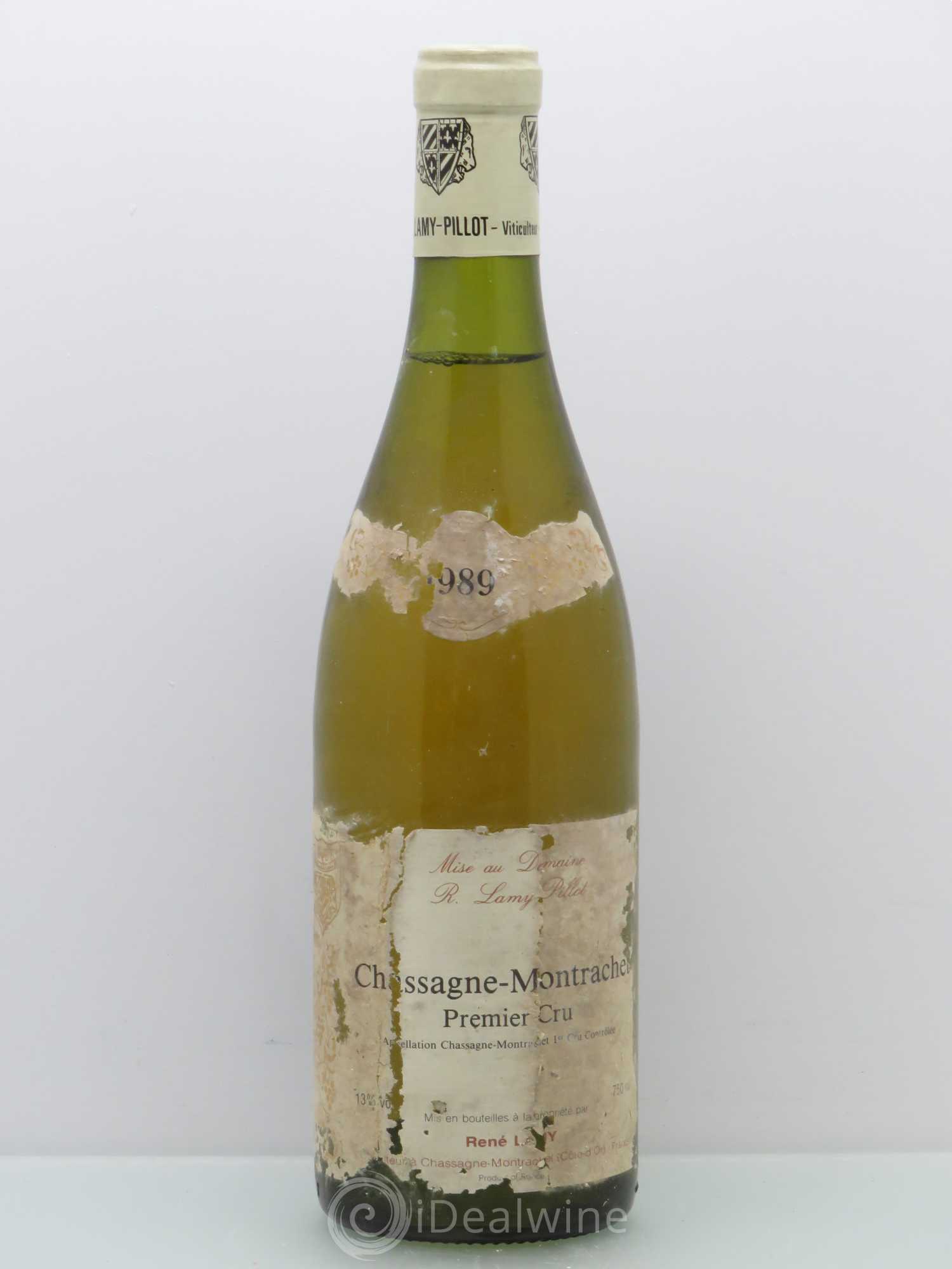 Chassagne-Montrachet 1er Cru Lamy Pillot 1989 - Lot de 1 bouteille - 0