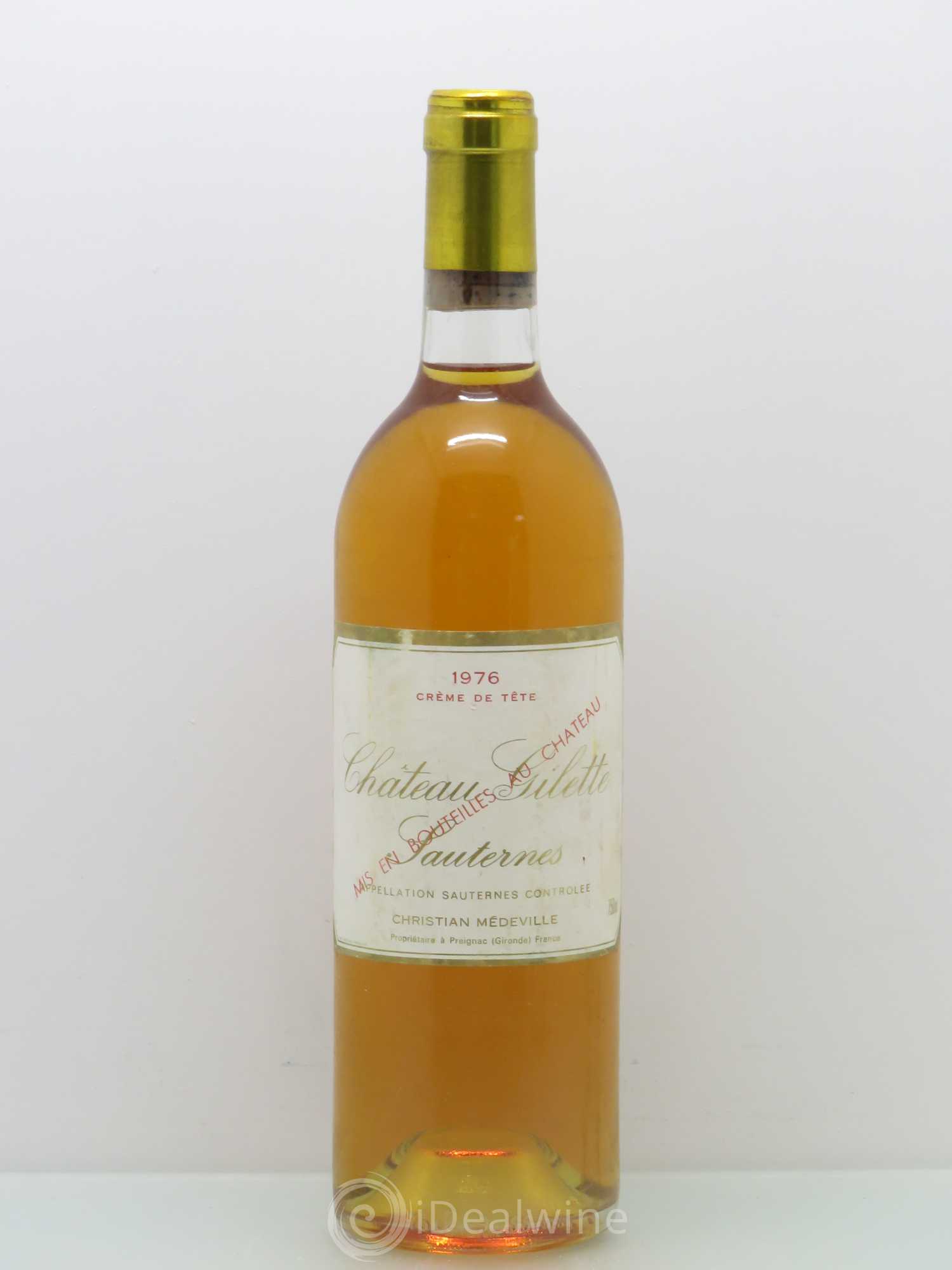 Château Gilette - Crème de Tête 1976 - Lotto di 1 bottiglia - 0
