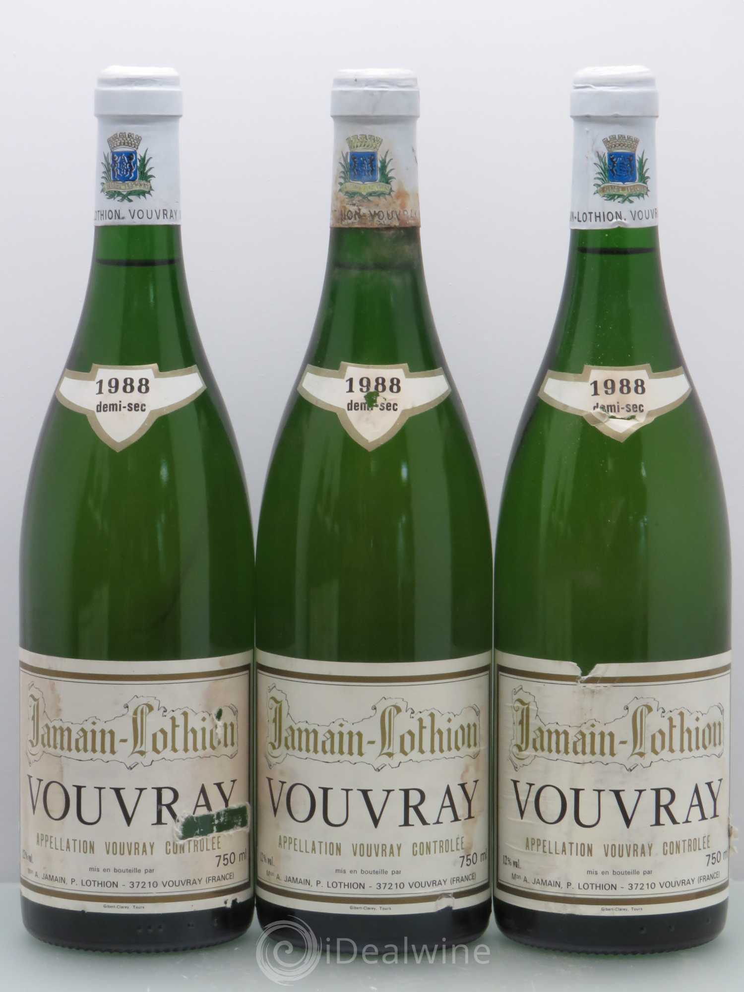 Vouvray Jamain Lothion 1988 - Lot de 6 bouteilles - 1