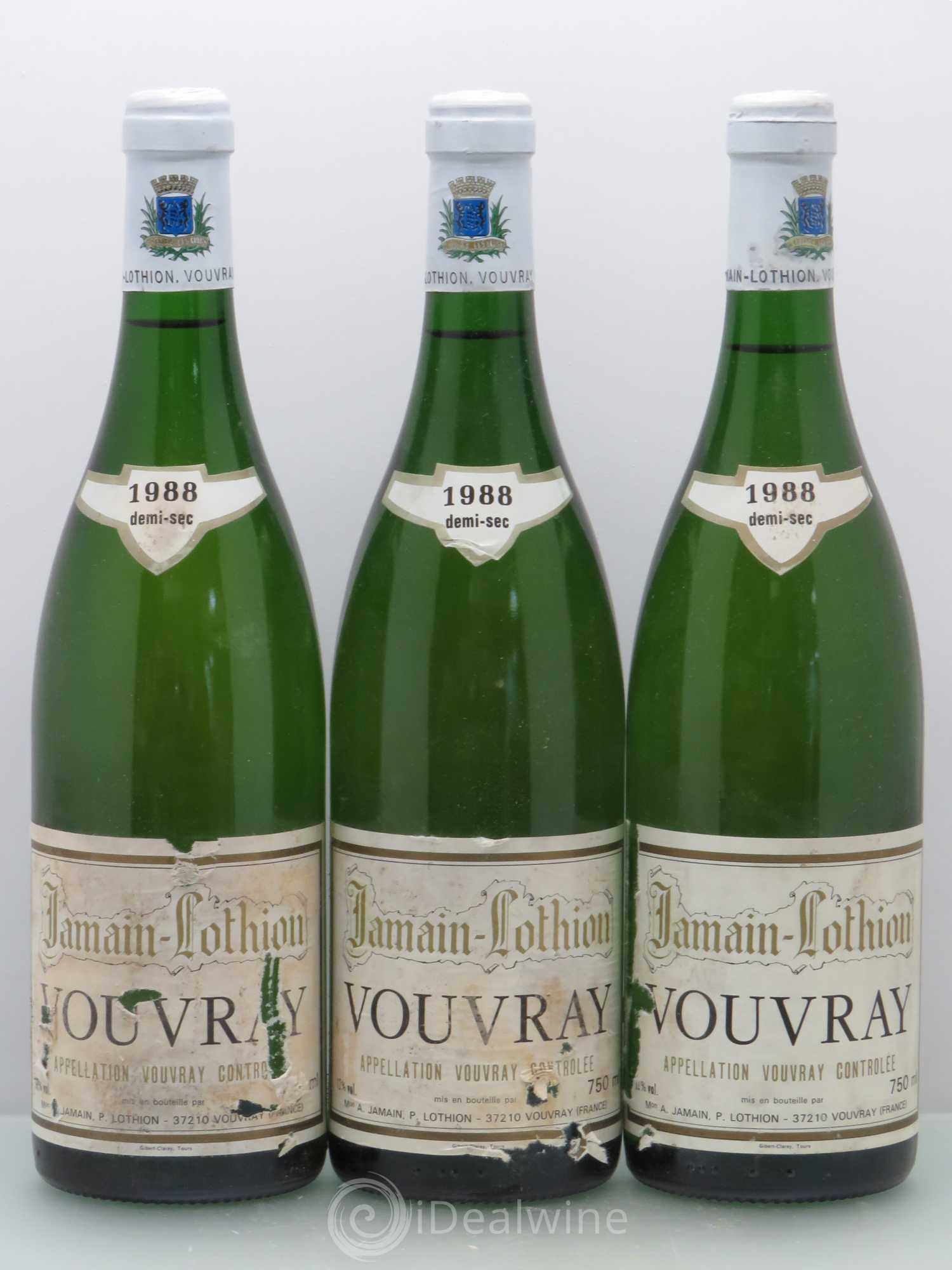 Vouvray Jamain Lothion (sans prix de réserve) 1988 - Lotto di 3 bottiglie - 0