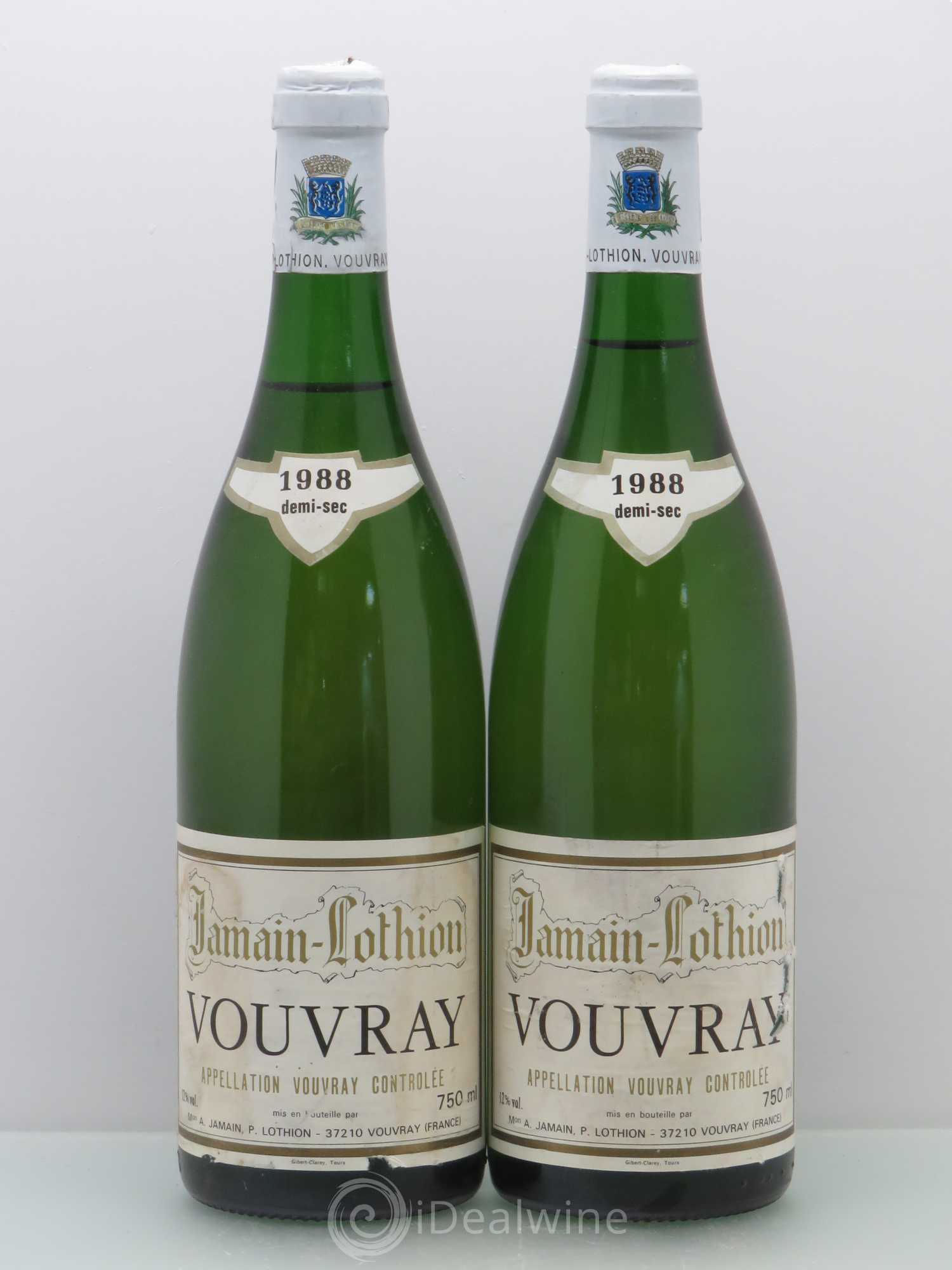 Vouvray Jamain Lothion 1988 - Lot de 2 bouteilles - 0